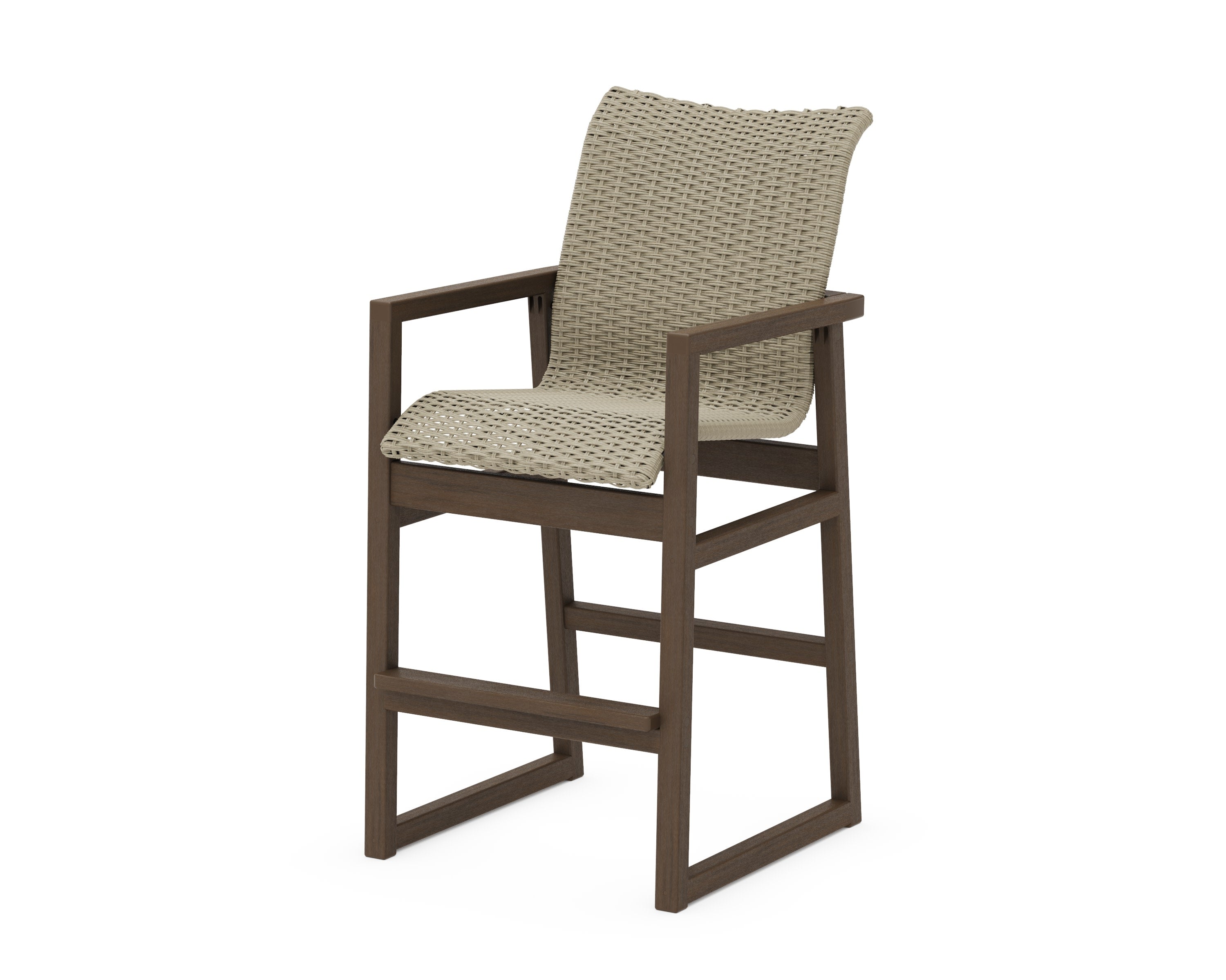 EDGE Woven Bar Arm Chair in Kona / Dune Grass