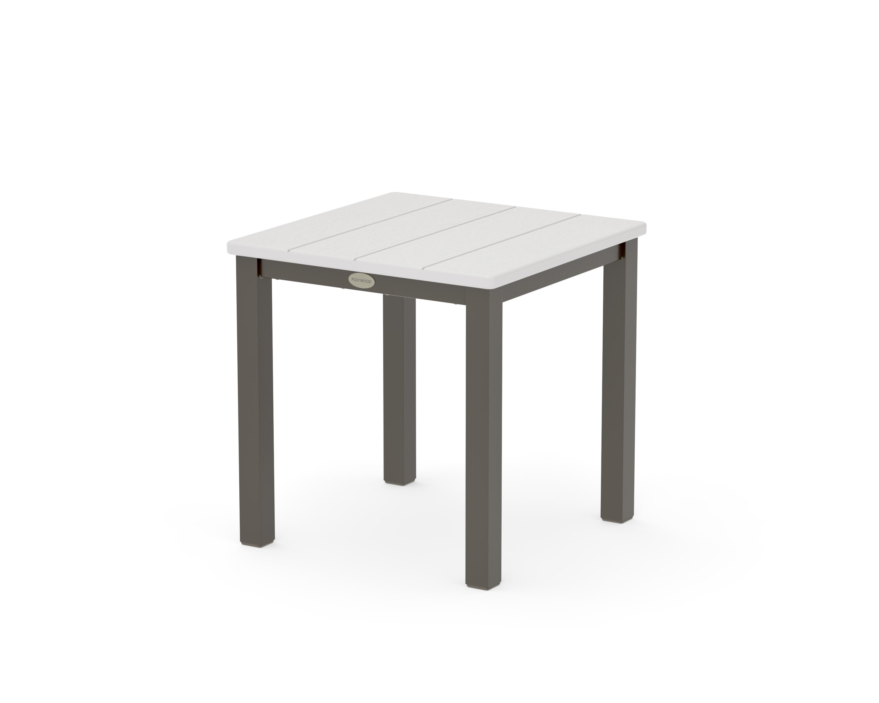 Main Street 18" Side Table in Bronze / Vintage White