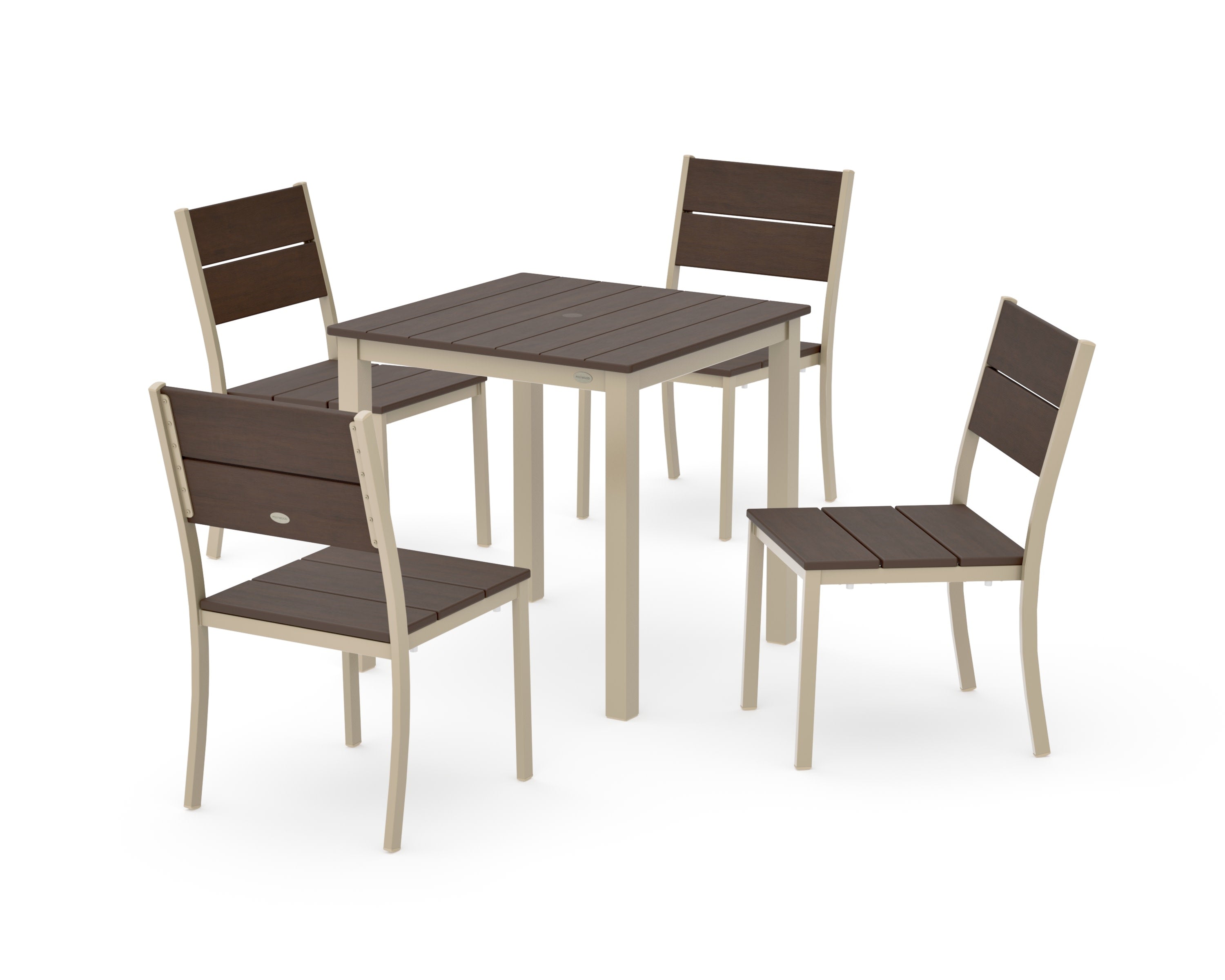 Main Street 5-Piece Square Dining Set- Small in Sand / Kona
