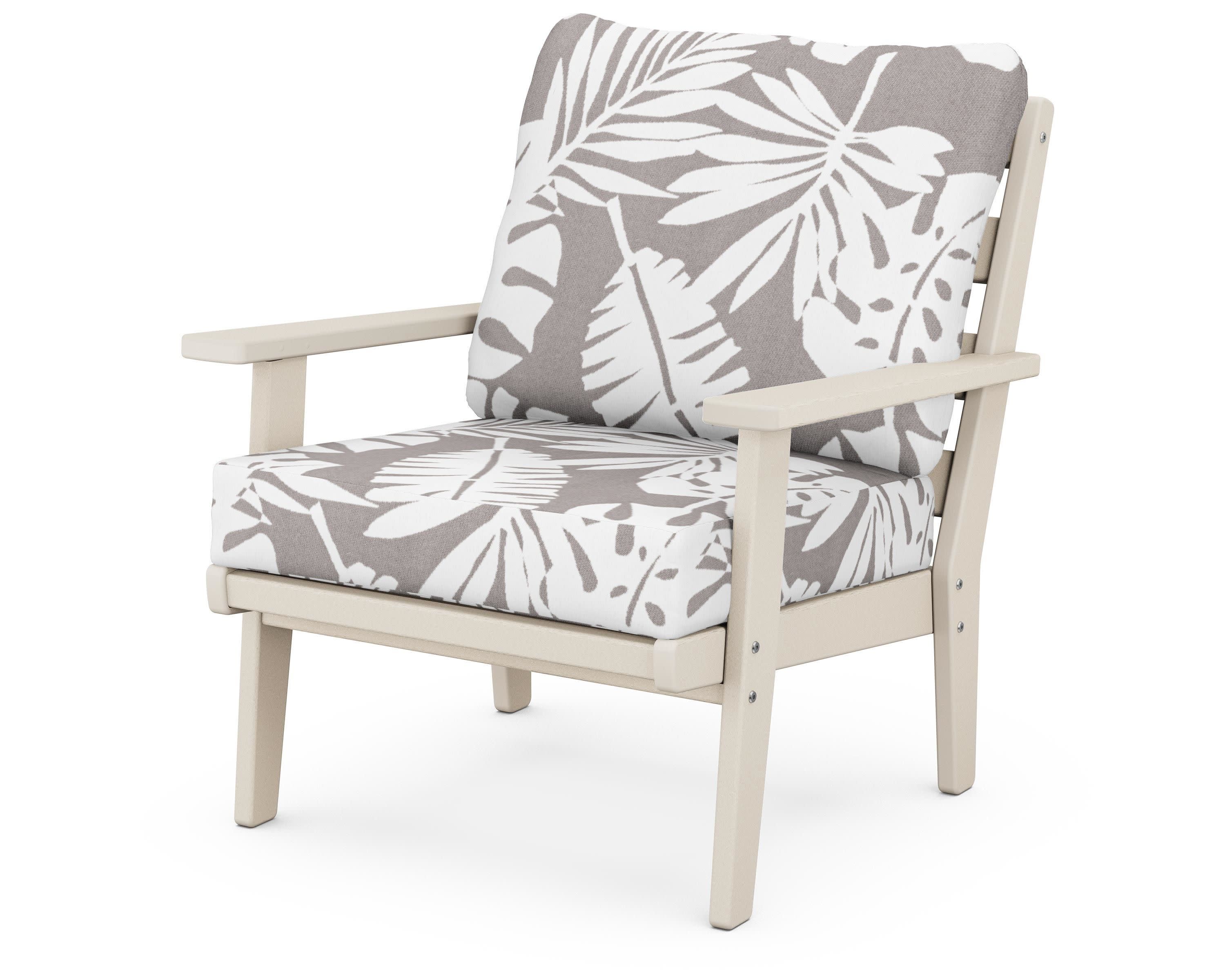 Grant Park Deep Seating Chair in Sand / Leaf Grey Mist