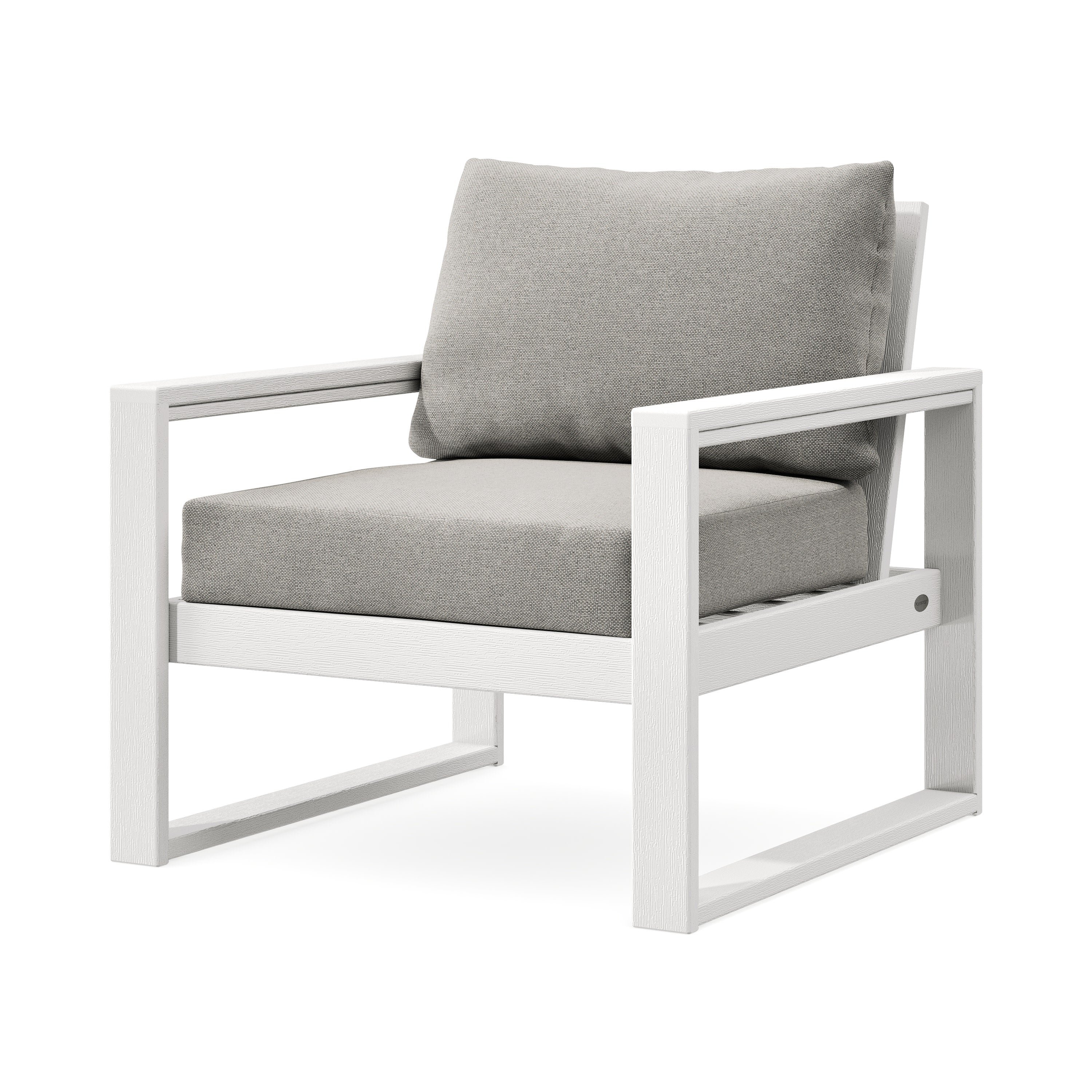 EDGE Club Chair in Vintage White / Weathered Tweed