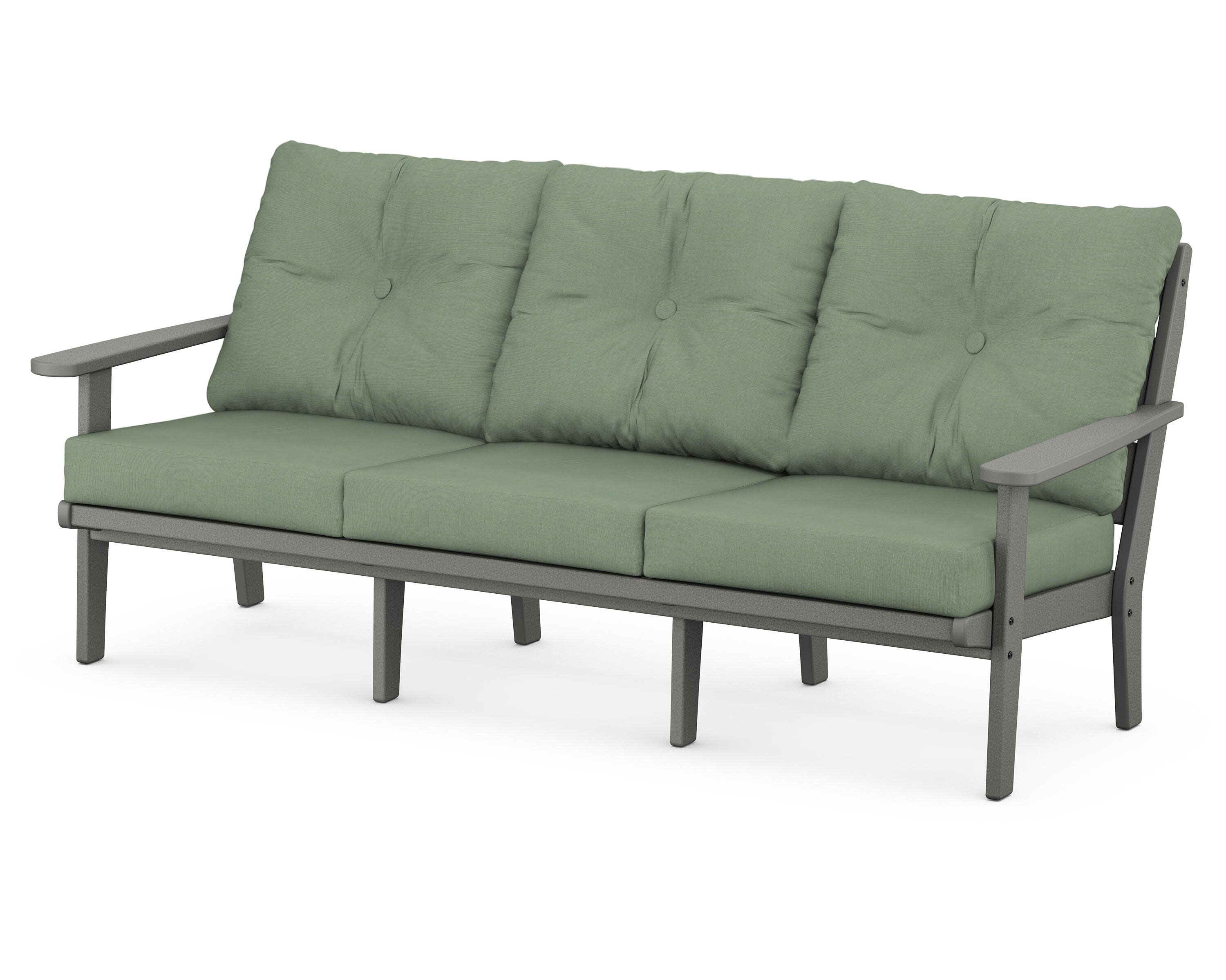 Lakeside Deep Seating Sofa in Slate Grey / Exhale Rainwashed