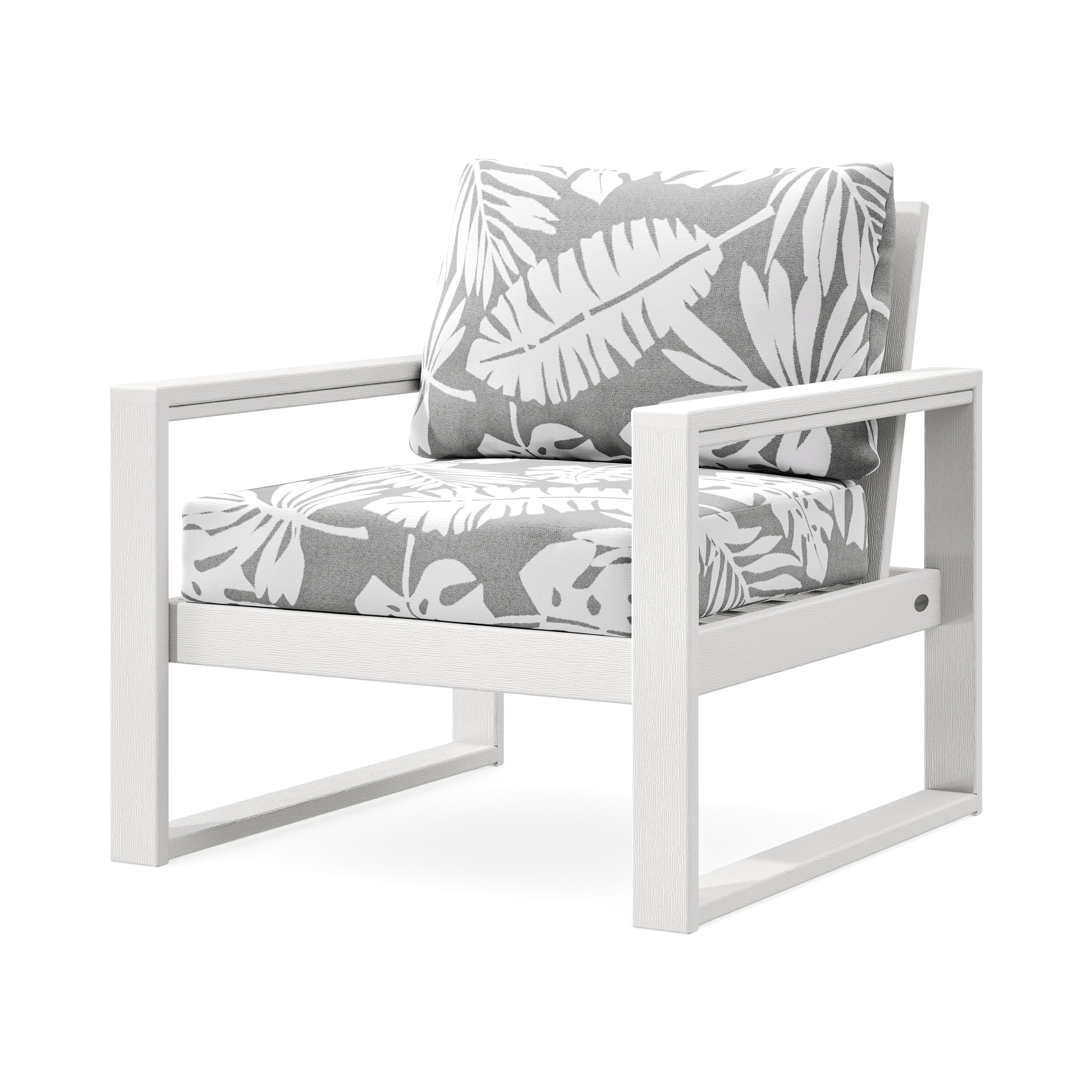 EDGE Club Chair in Vintage White / Leaf Grey Mist