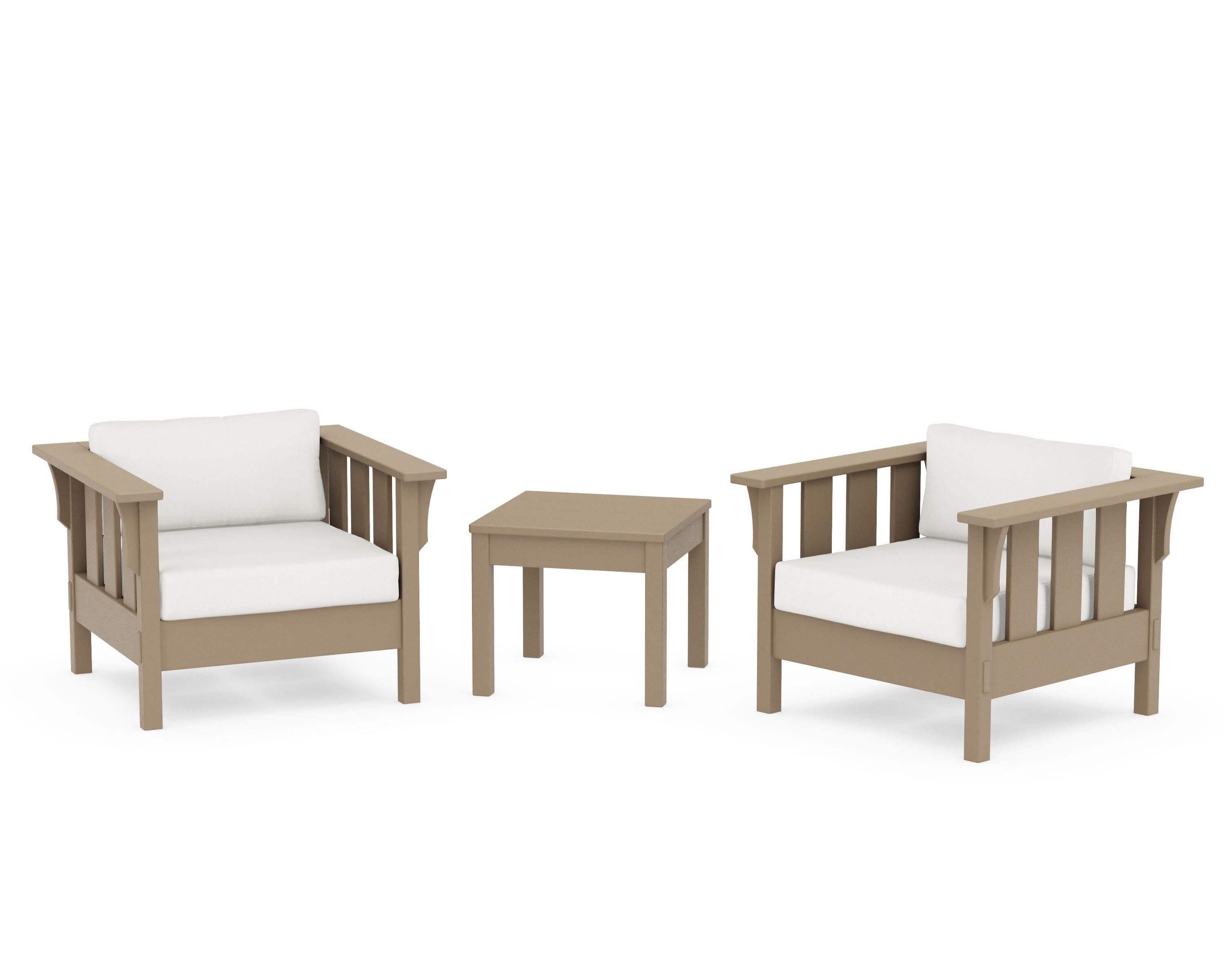 Acadia 3-Piece Deep Seating Set in Vintage Sahara / Natural Linen