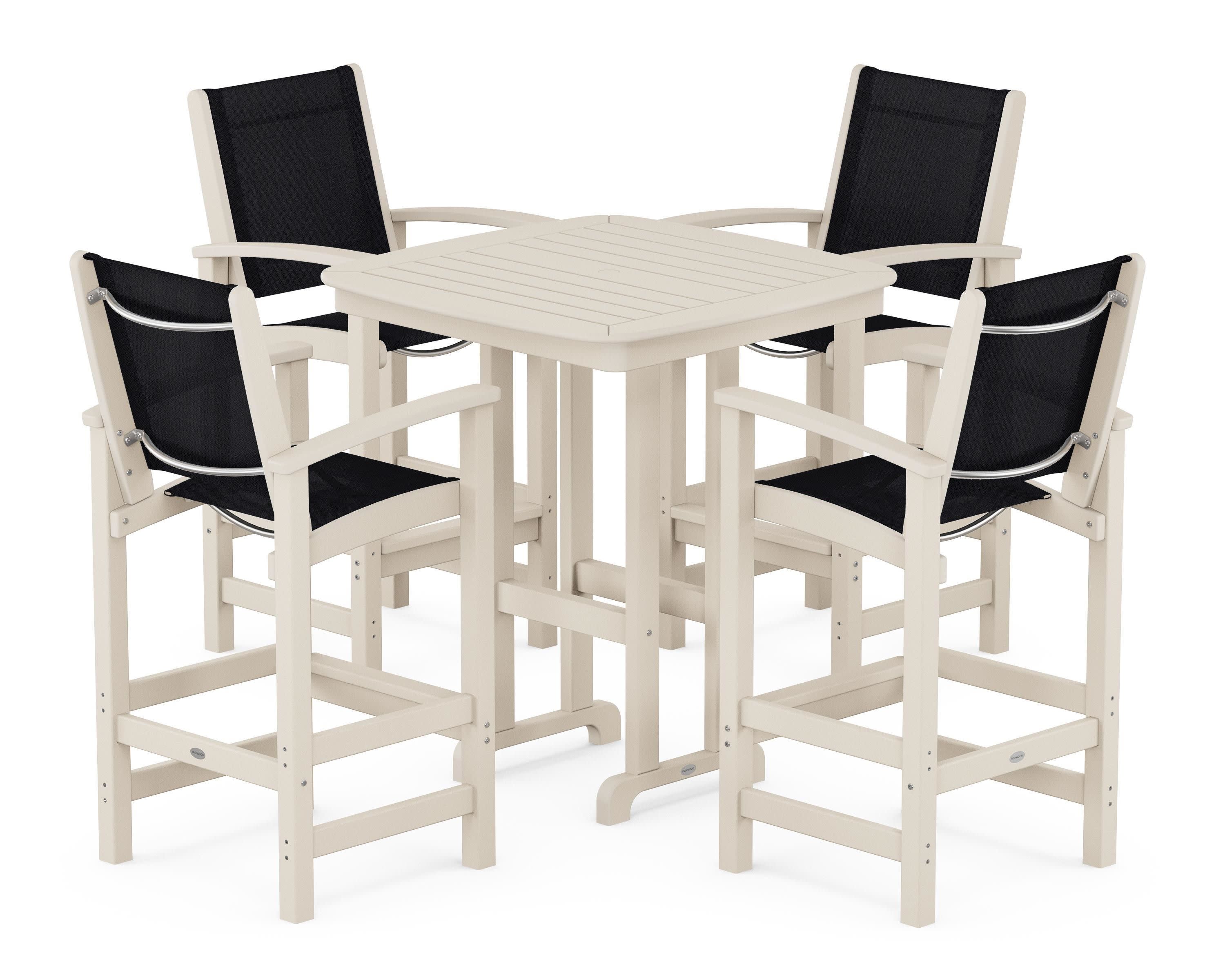 Coastal 5-Piece Bar Set in Sand / Black Sling