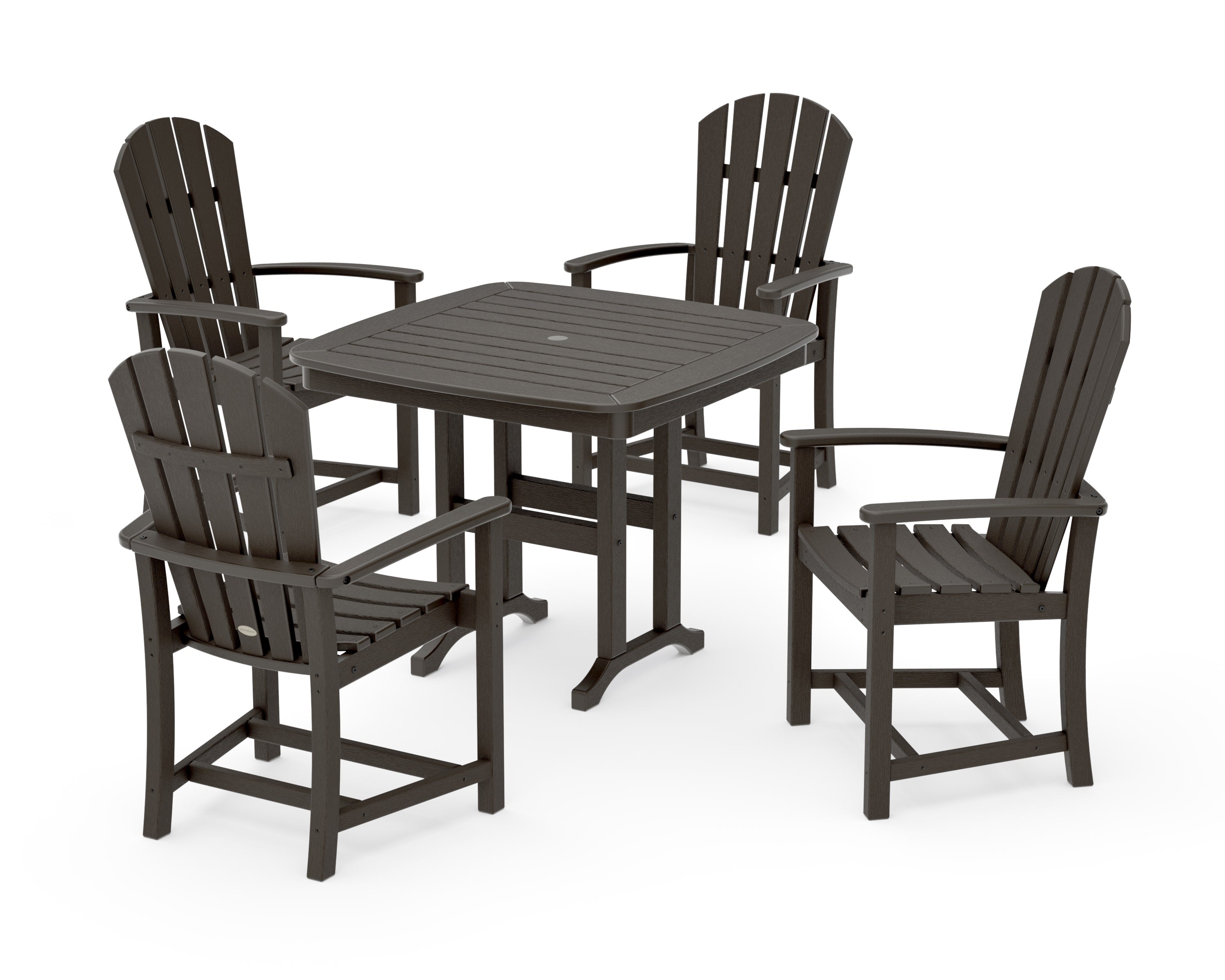 Palm Coast 5-Piece Dining Set in Vintage Coffee