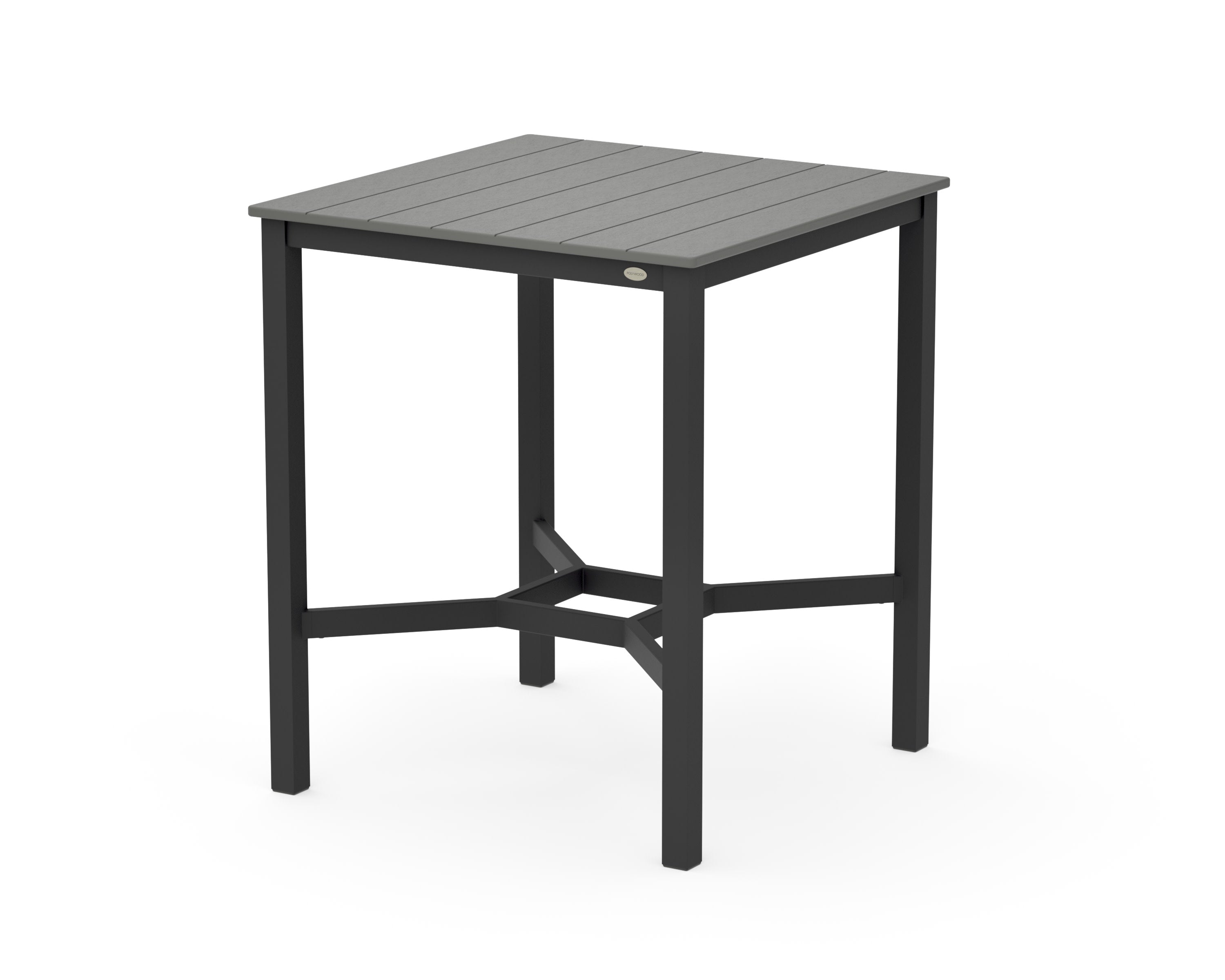 Main Street 36 x 36 Bar Table in Black / Slate Grey