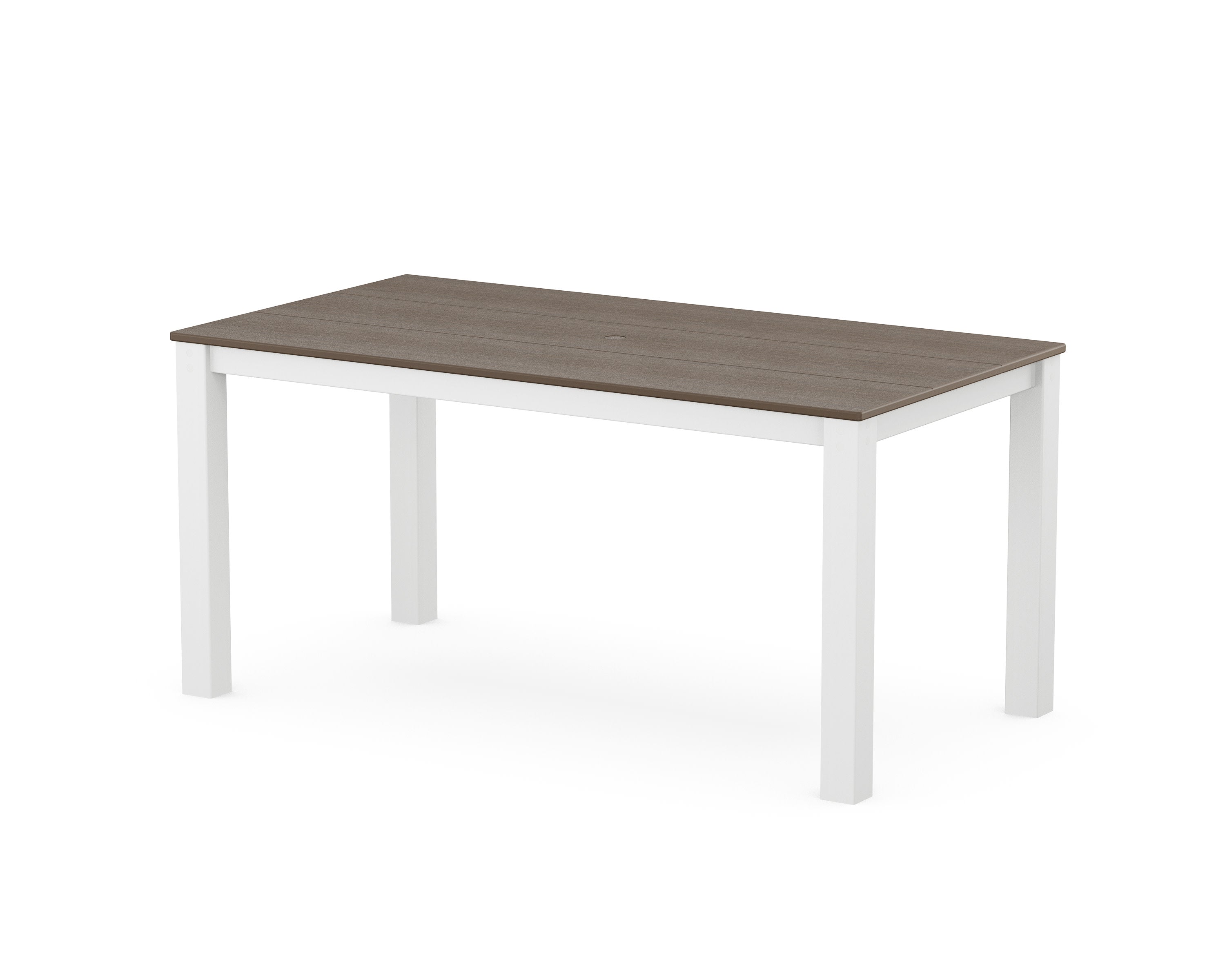 Studio Parsons 34" X 64" Dining Table in White / Kona