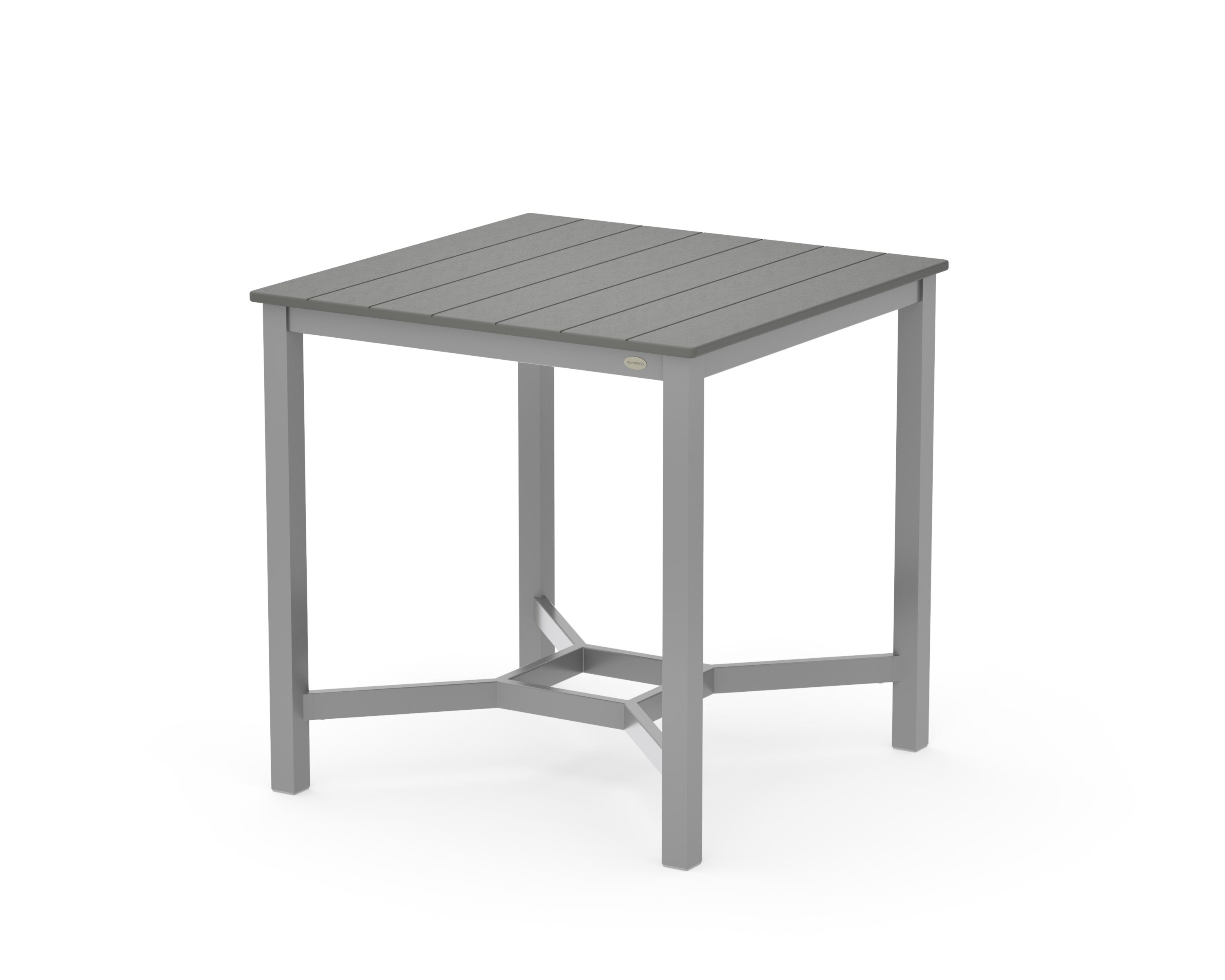 Main Street 36 x 36 Counter Table in Silver / Slate Grey