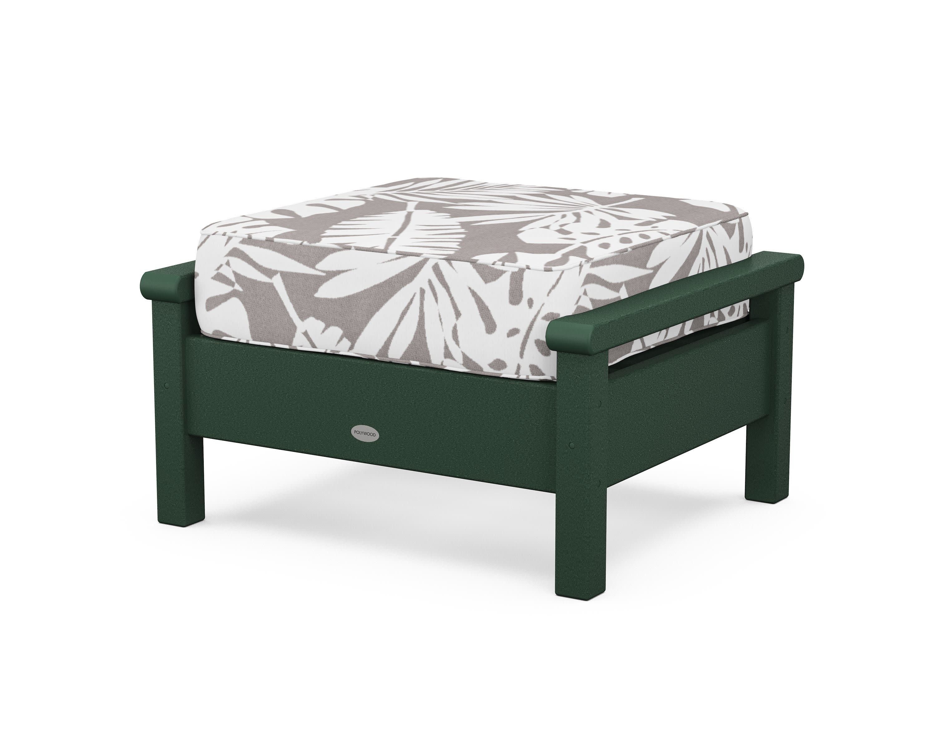 Harbour Deep Seating Ottoman in Green / Leaf Grey Mist