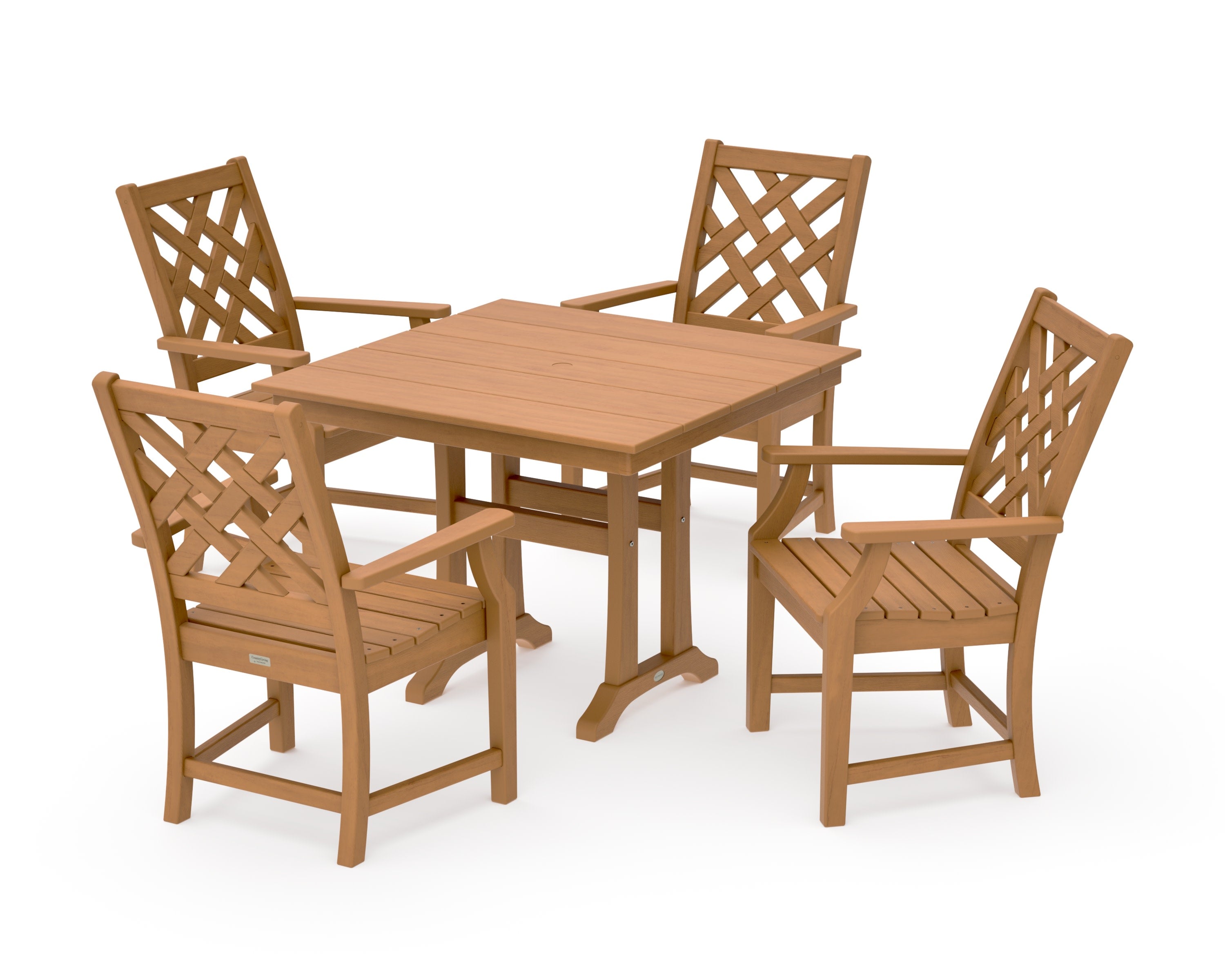 Wovendale 5-Piece Farmhouse Dining Set with Trestle Legs in Natural