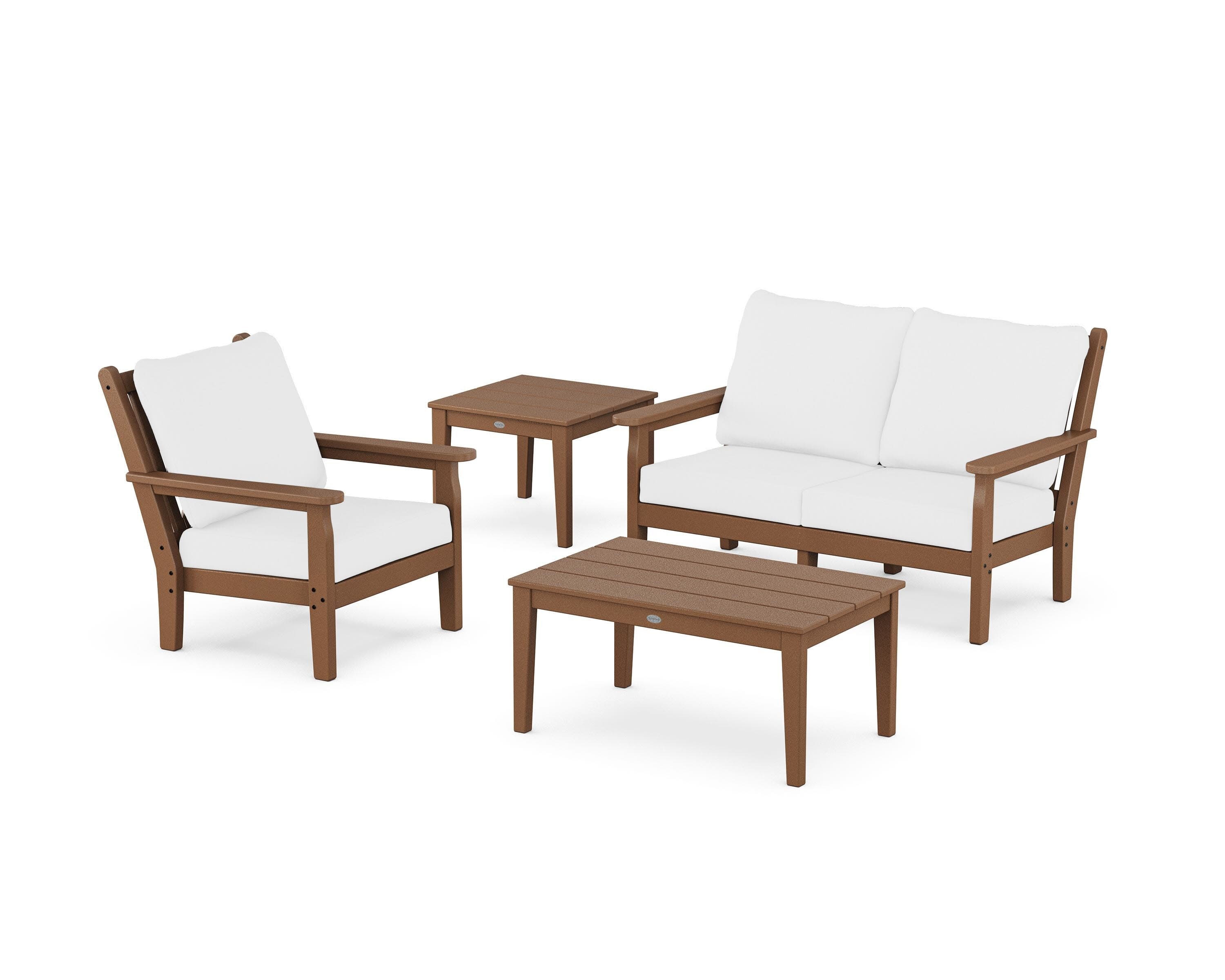 Chippendale 4-Piece Deep Seating Set in Teak / Natural