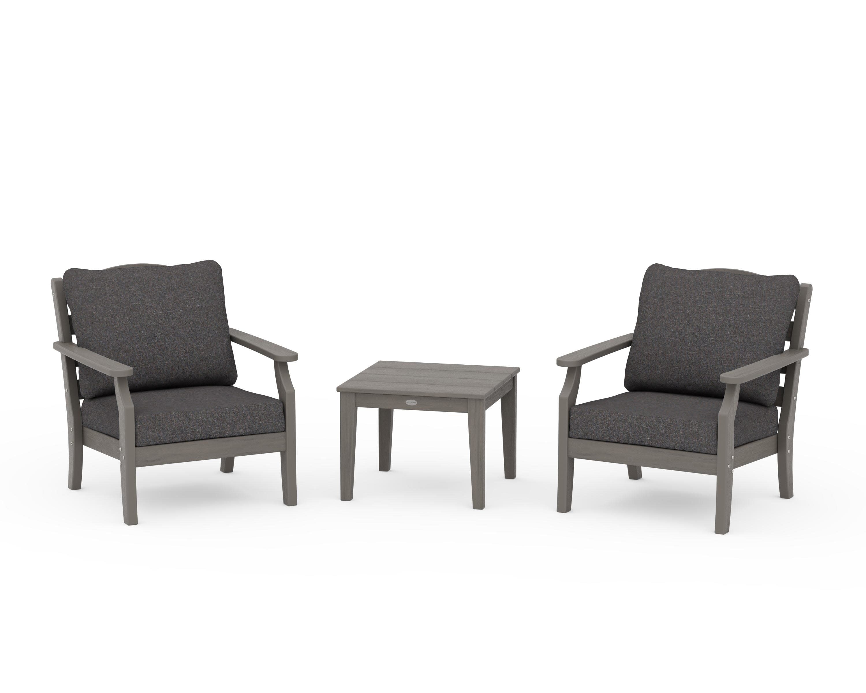 Savannah 3-Piece Deep Seating Set in Driftwood / Ash Charcoal