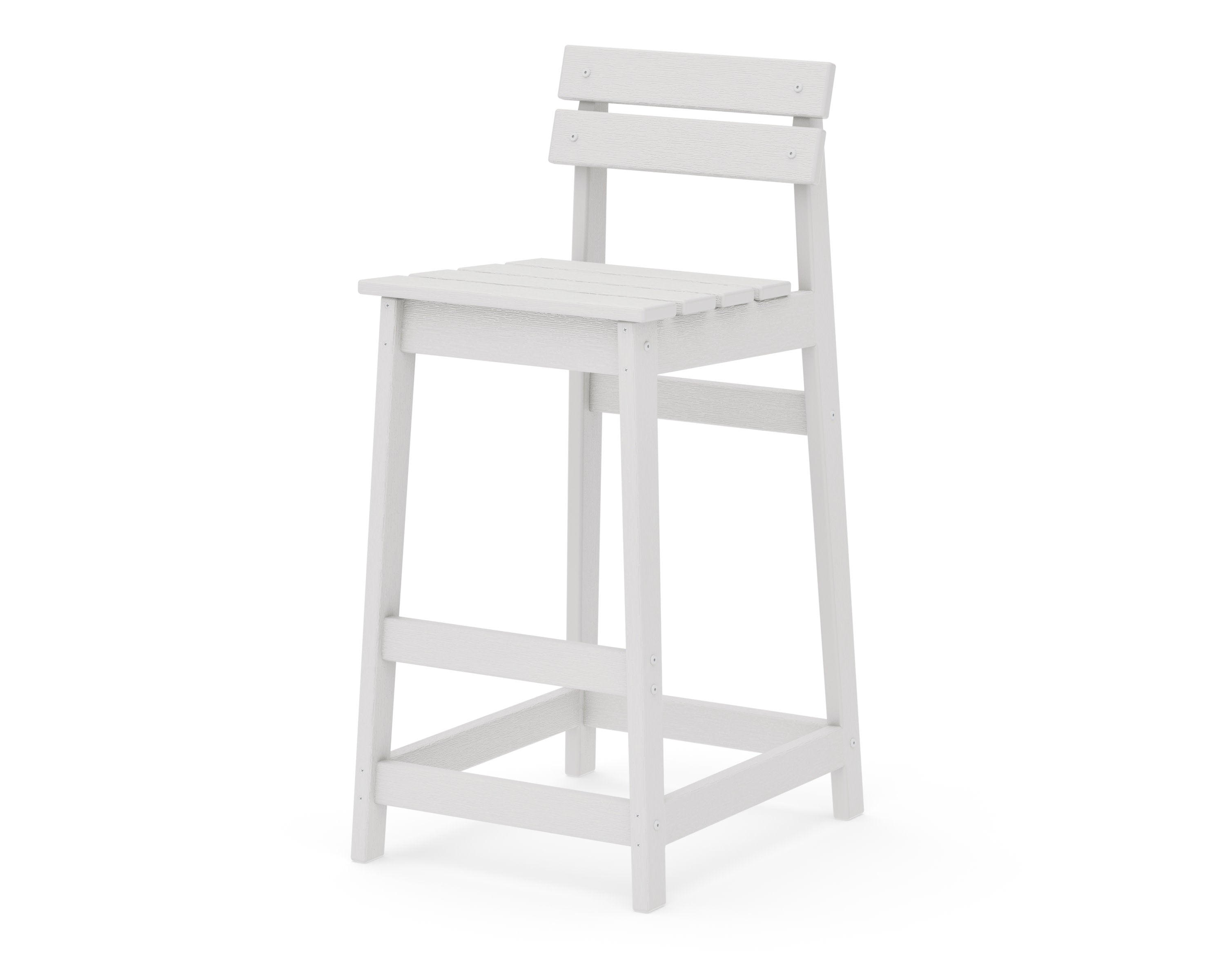 Modern Studio Plaza Lowback Bar Chair in Vintage White