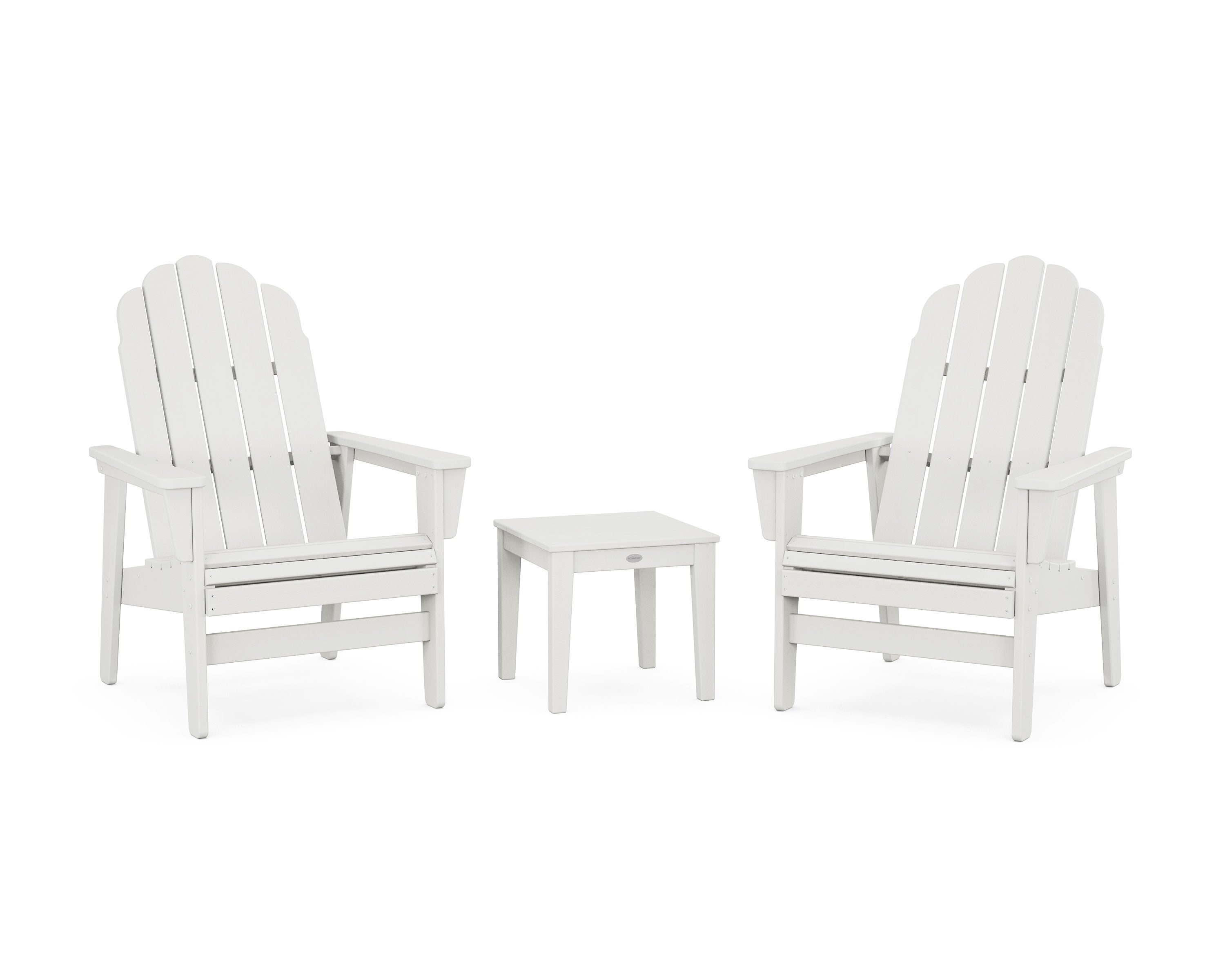 3-Piece Vineyard Grand Upright Adirondack Set in Vintage White