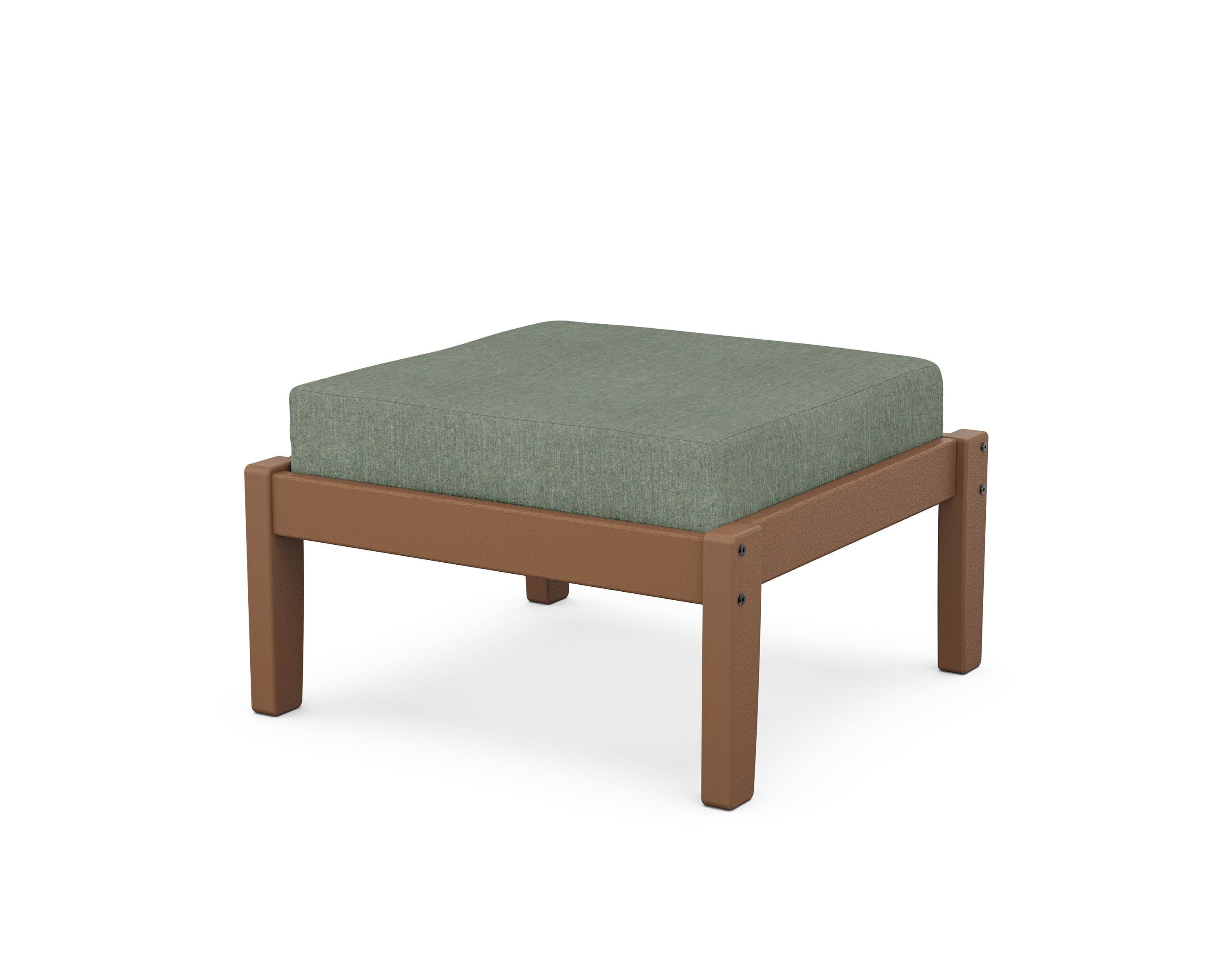 Deep Seating Ottoman in Teak / Cast Sage