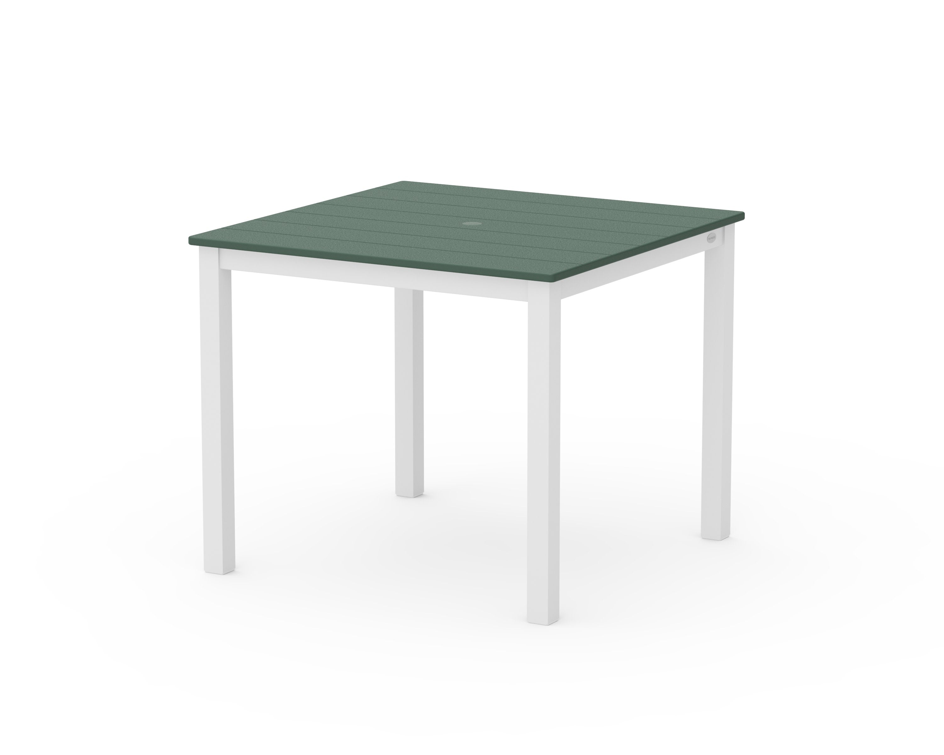 Main Street 36" x 36" Dining Table in White / Green