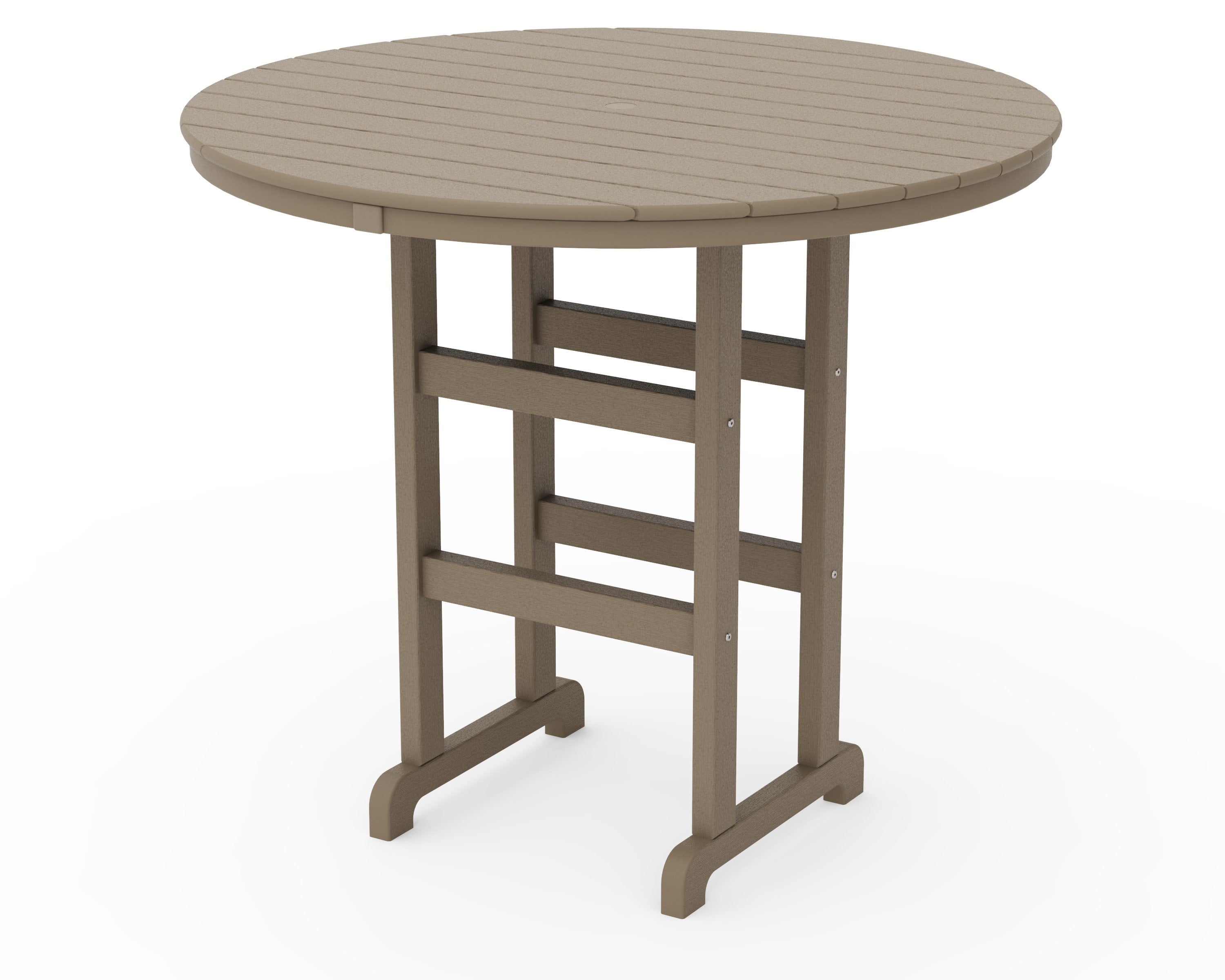 48" Round Farmhouse Bar Table in Vintage Sahara
