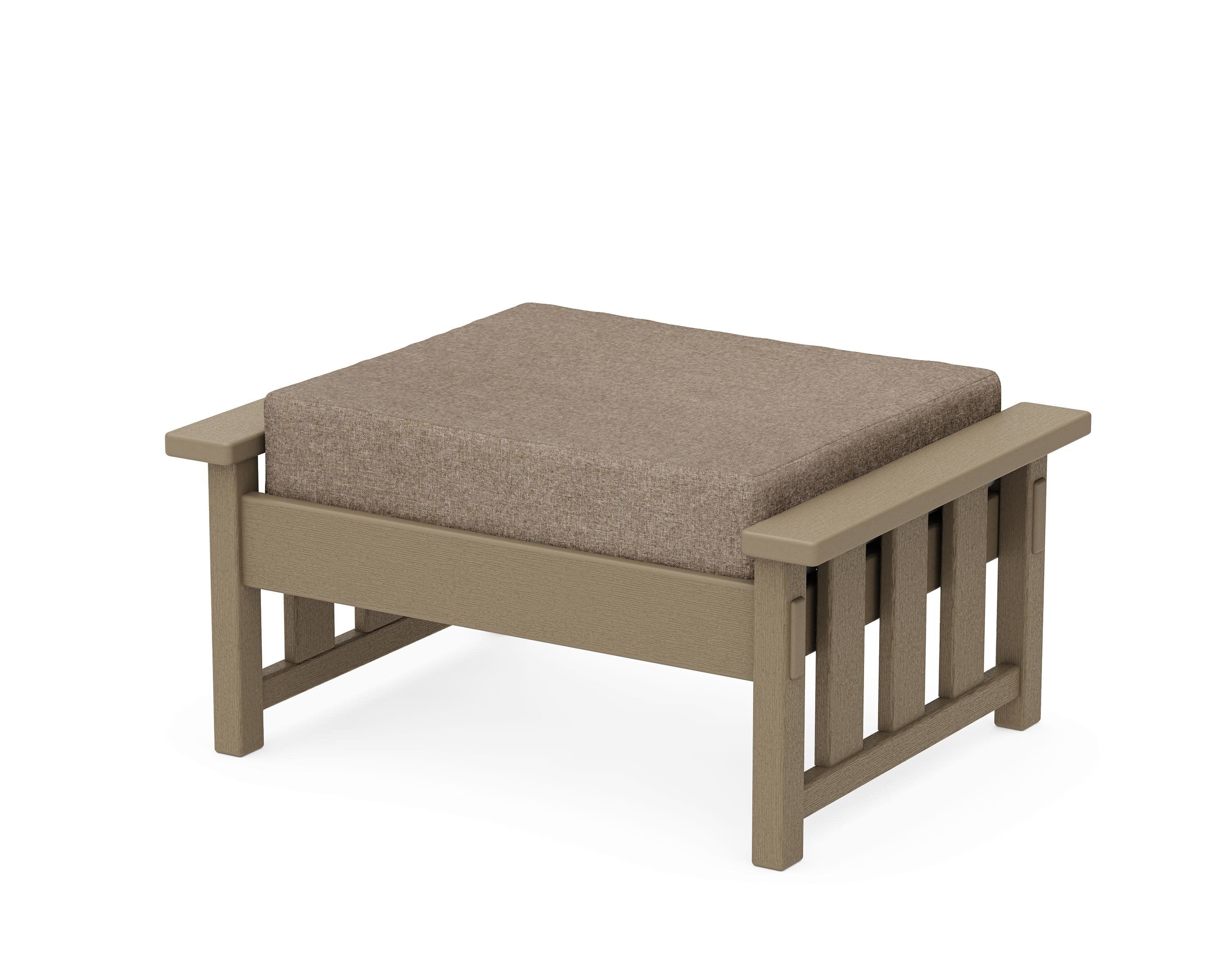 Acadia Deep Seating Ottoman in Vintage Sahara / Spiced Burlap