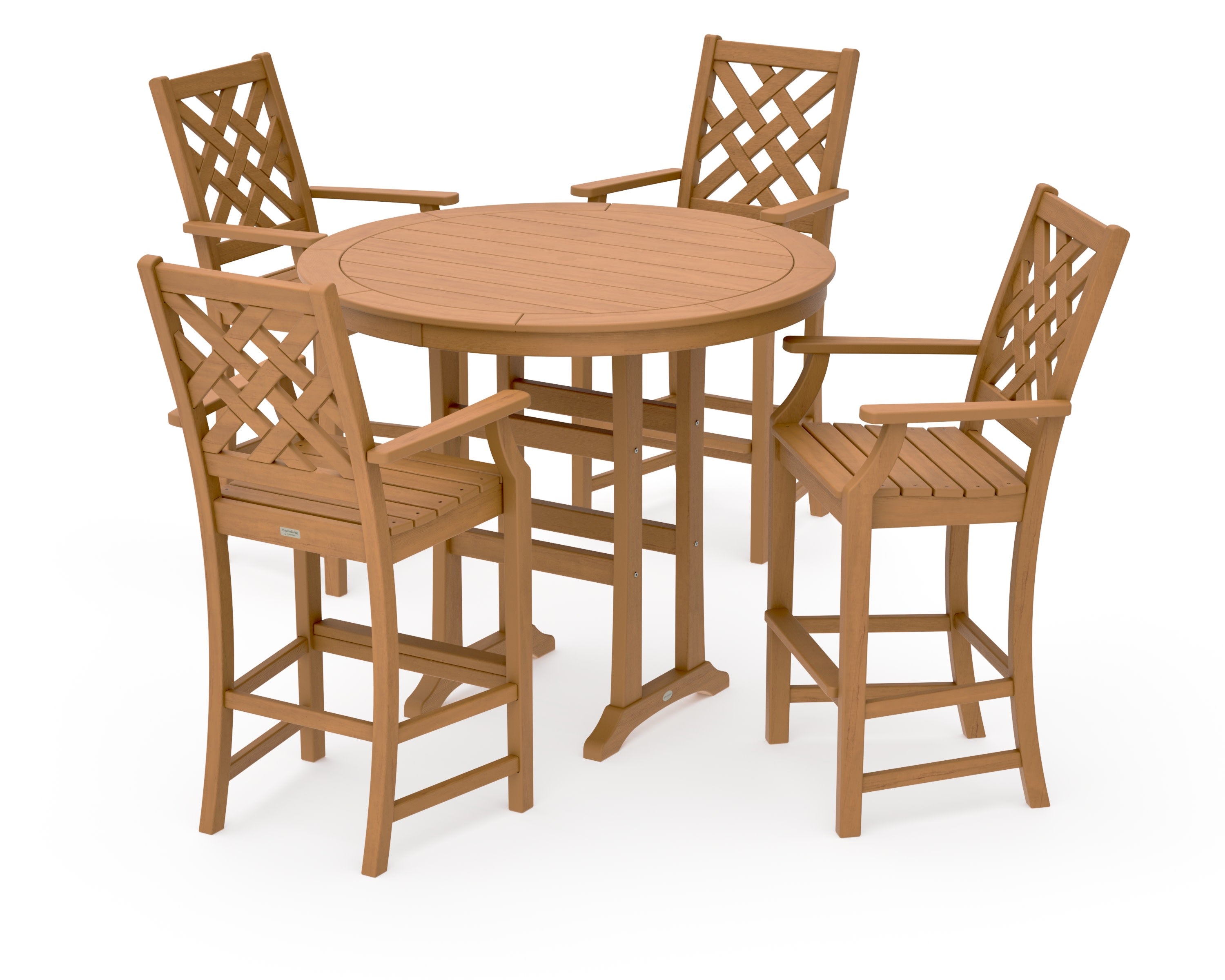 Wovendale 5-Piece Round Bar Set in Natural