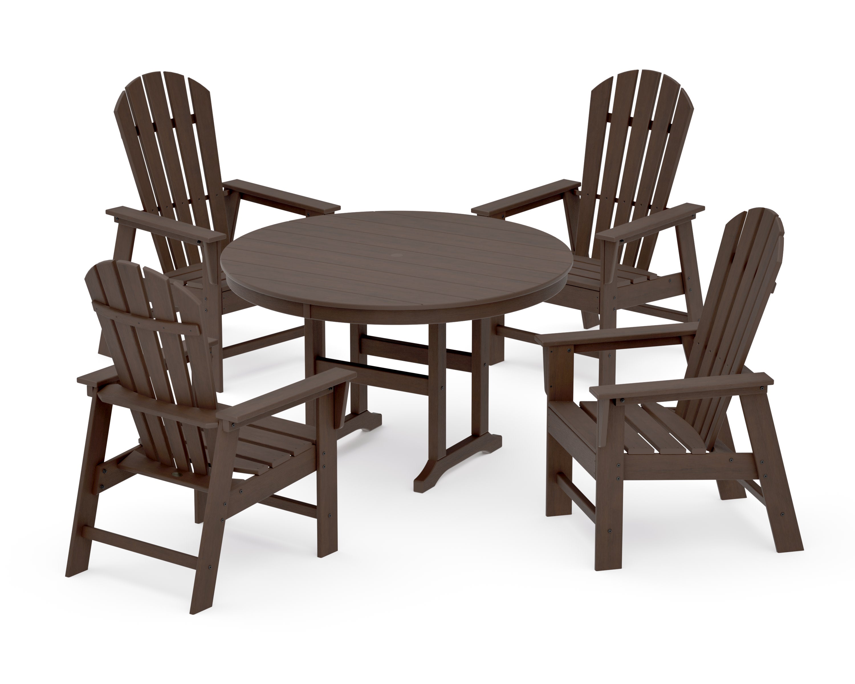 South Beach 5-Piece Round Farmhouse Dining Set in Kona