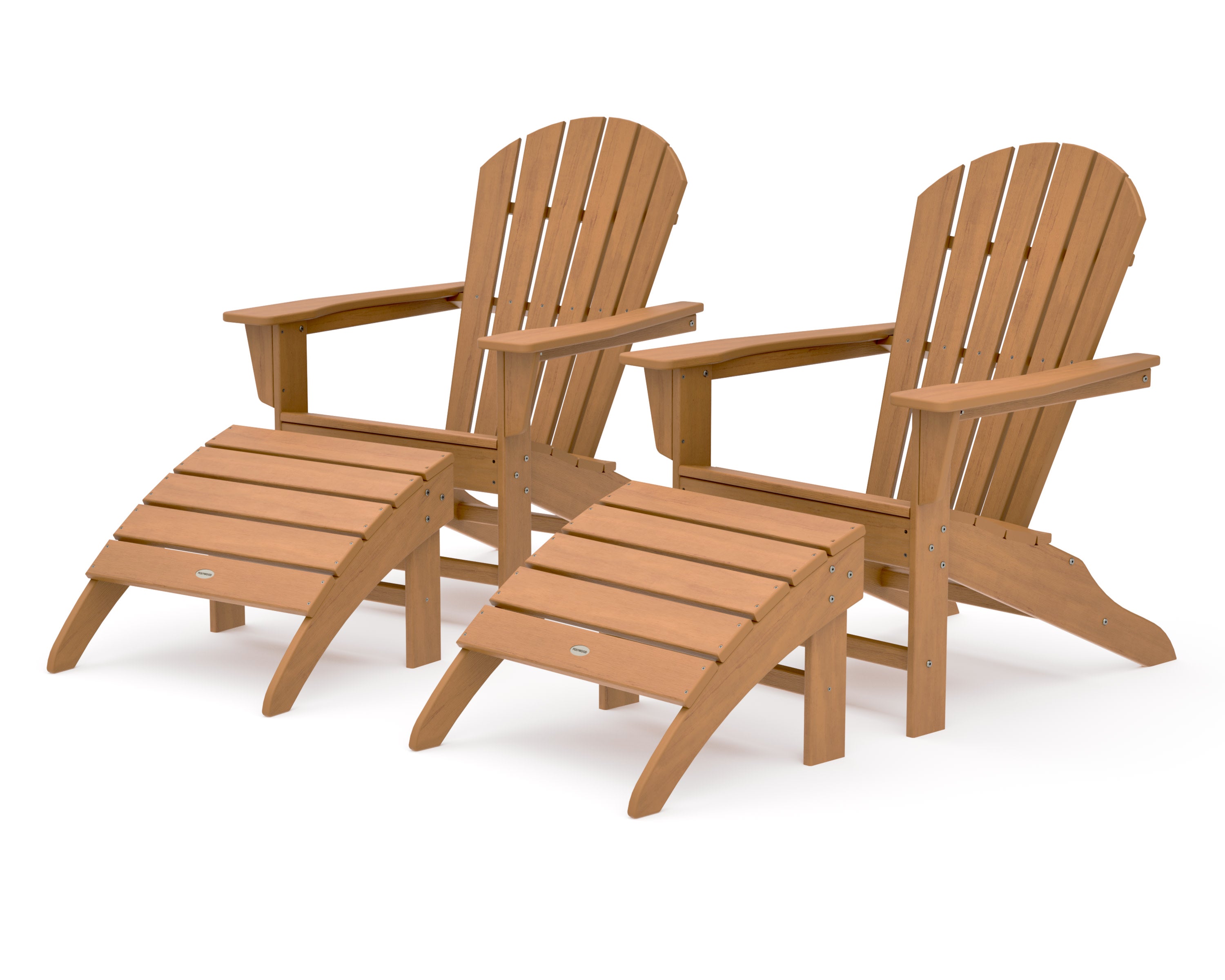 South Beach 4-Piece Adirondack Set in Natural