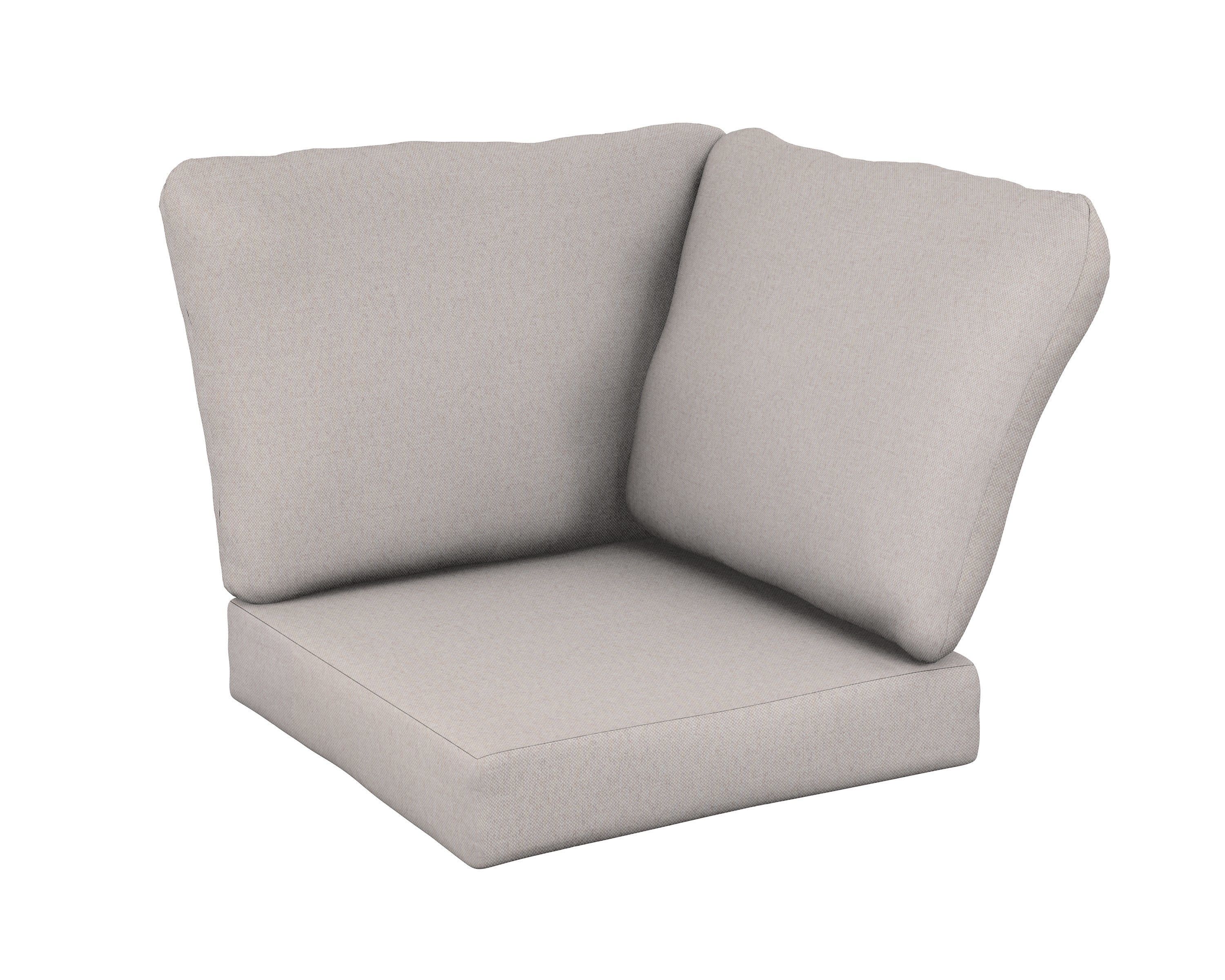 Baffle Modular Corner Cushion in Dune Burlap