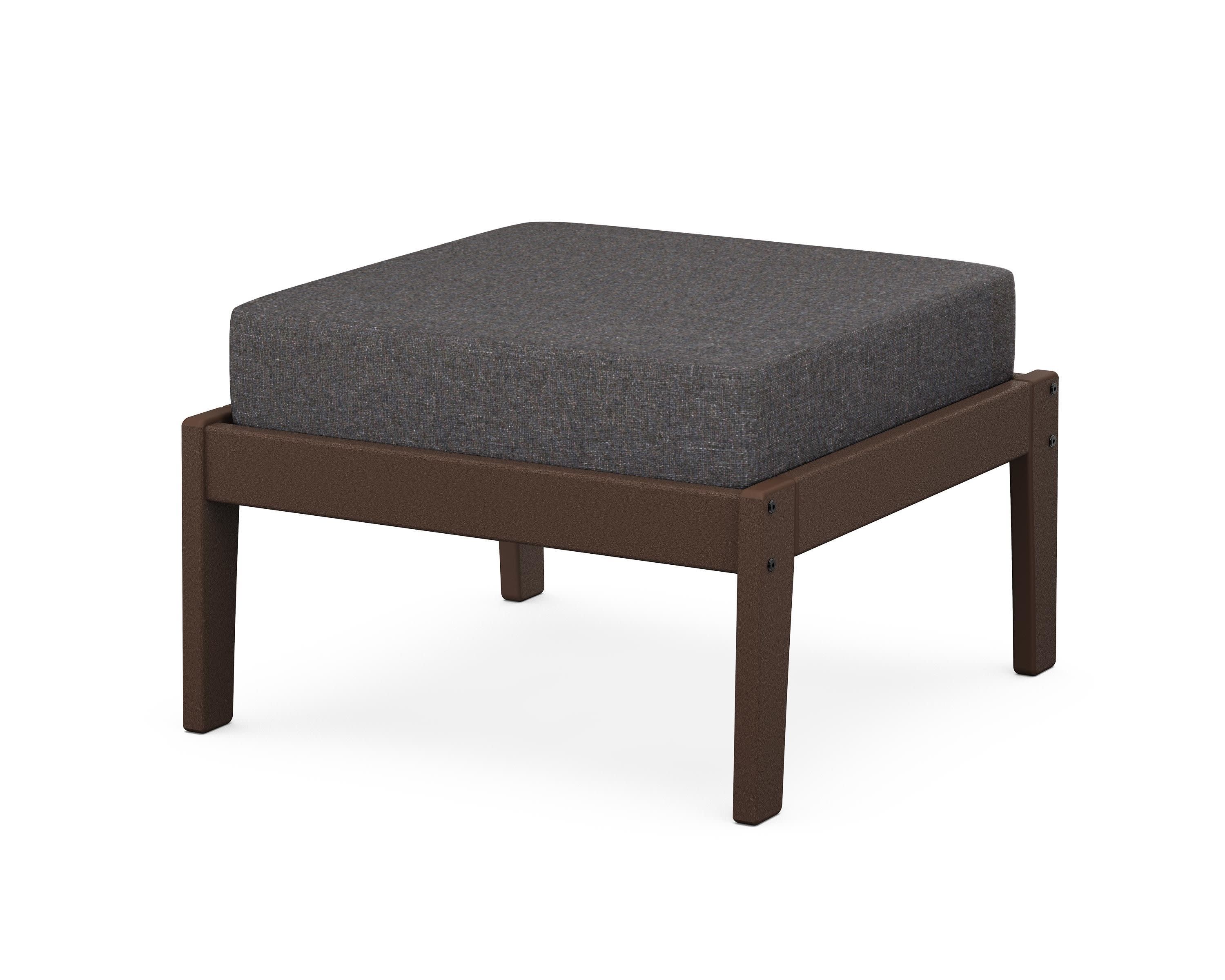 Deep Seating Ottoman in Mahogany / Ash Charcoal