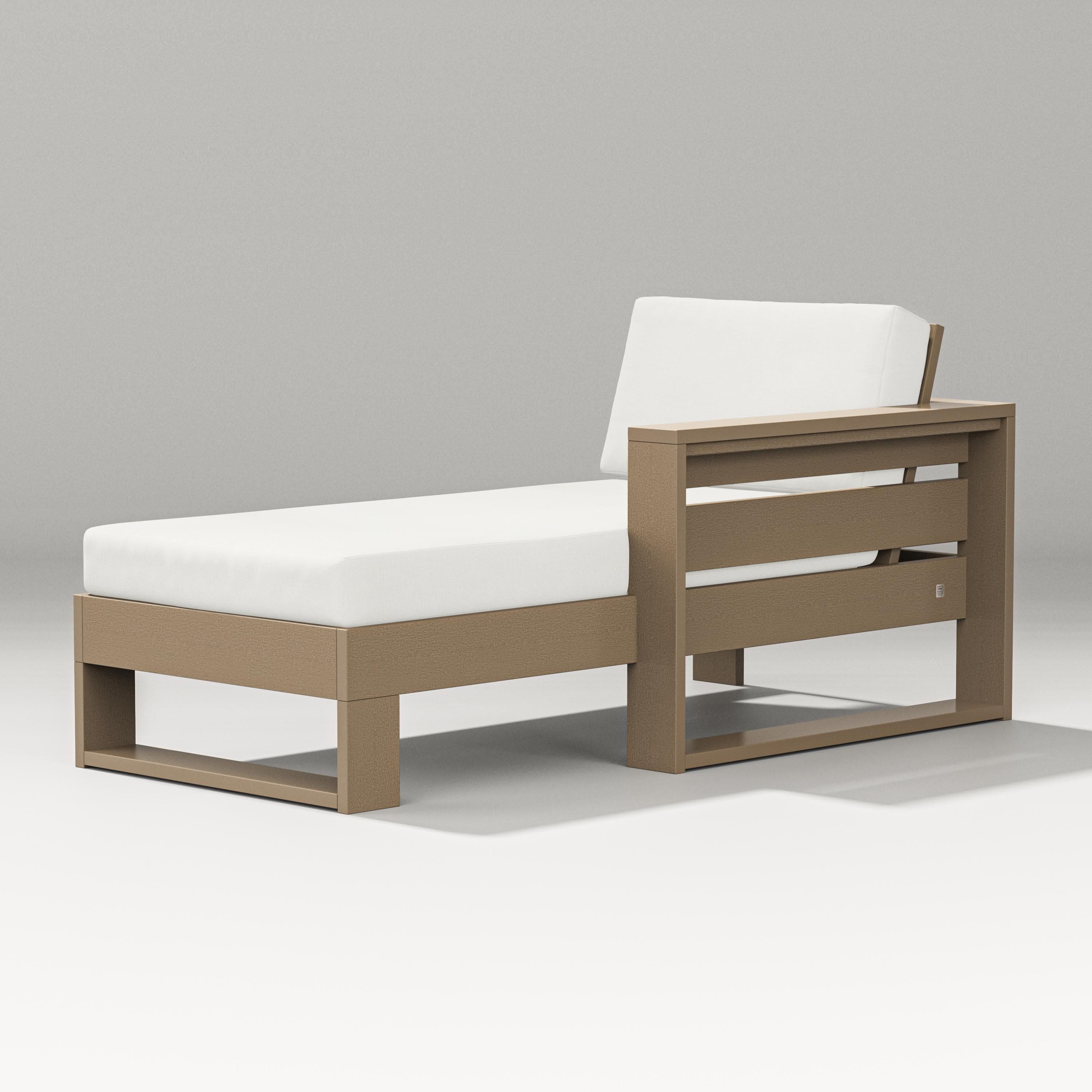 Latitude Modular Right Arm Chaise in Vintage Sahara / Natural Linen