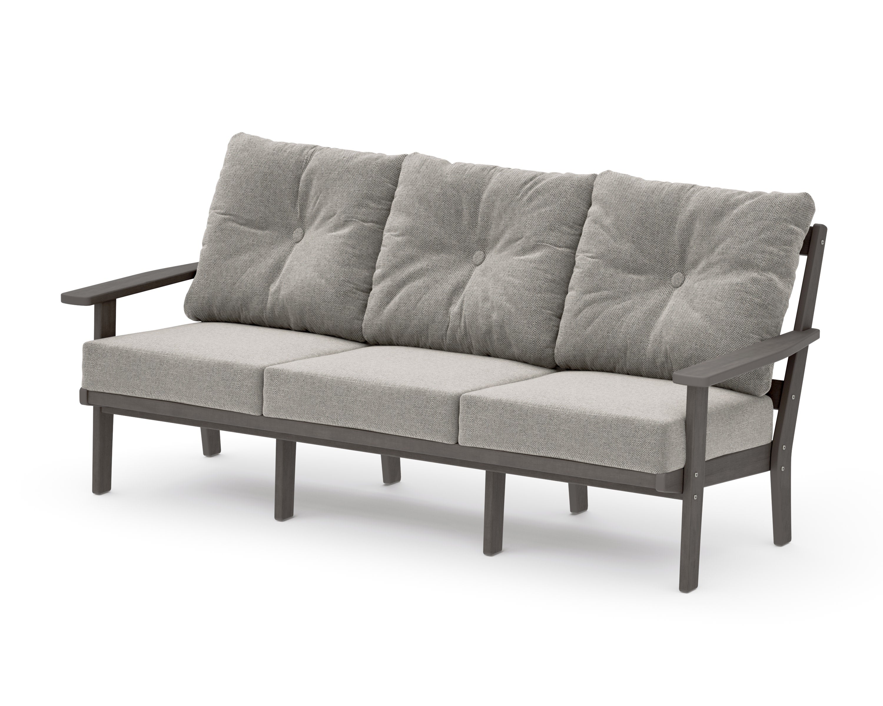 Oxford Deep Seating Sofa in Driftwood / Weathered Tweed