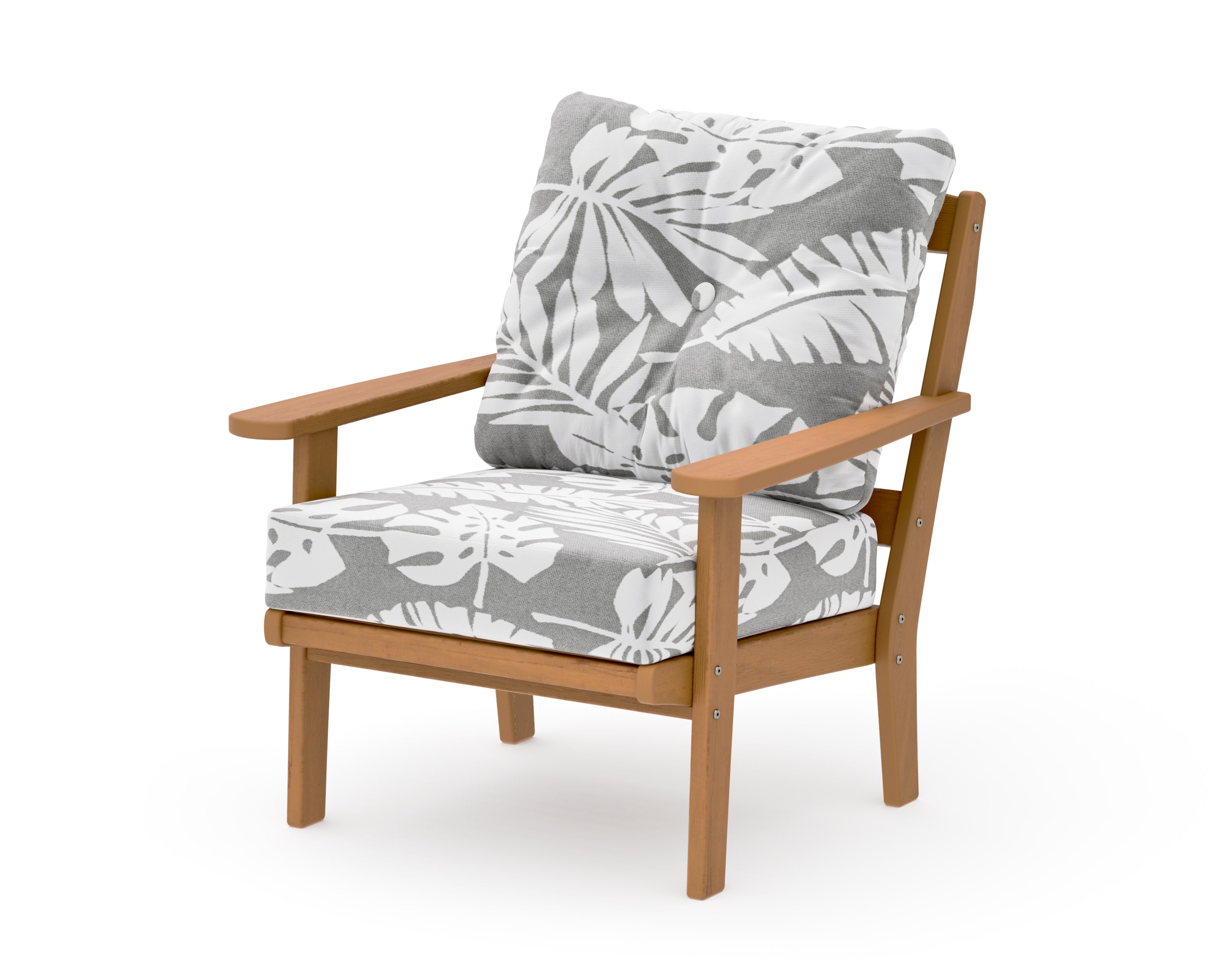 Mission Deep Seating Chair in Natural / Leaf Grey Mist