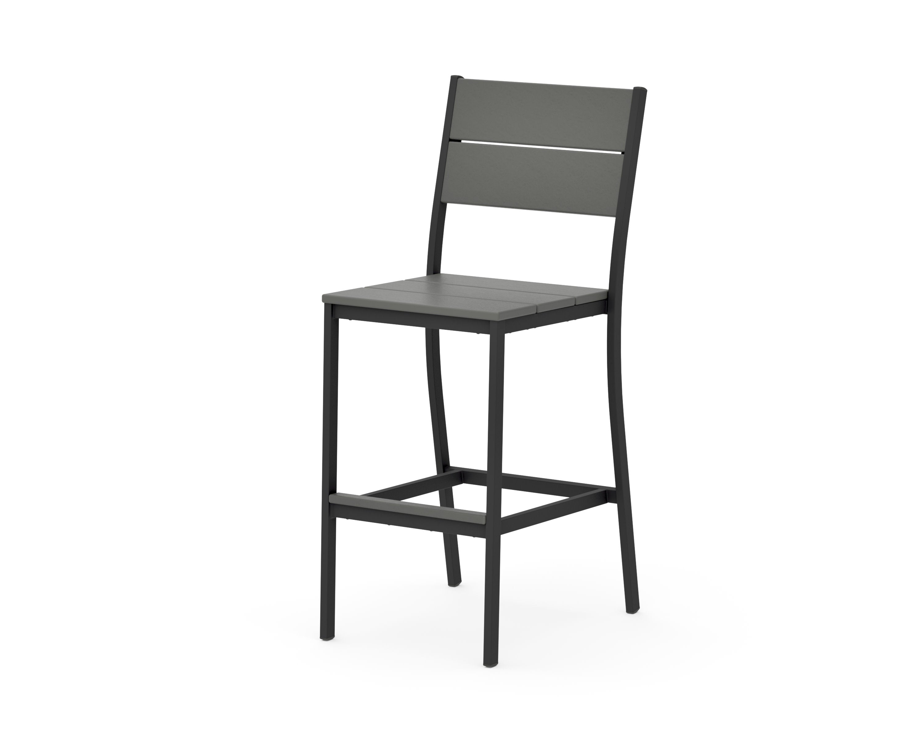 Main Street Bar Side Chair in Black / Slate Grey