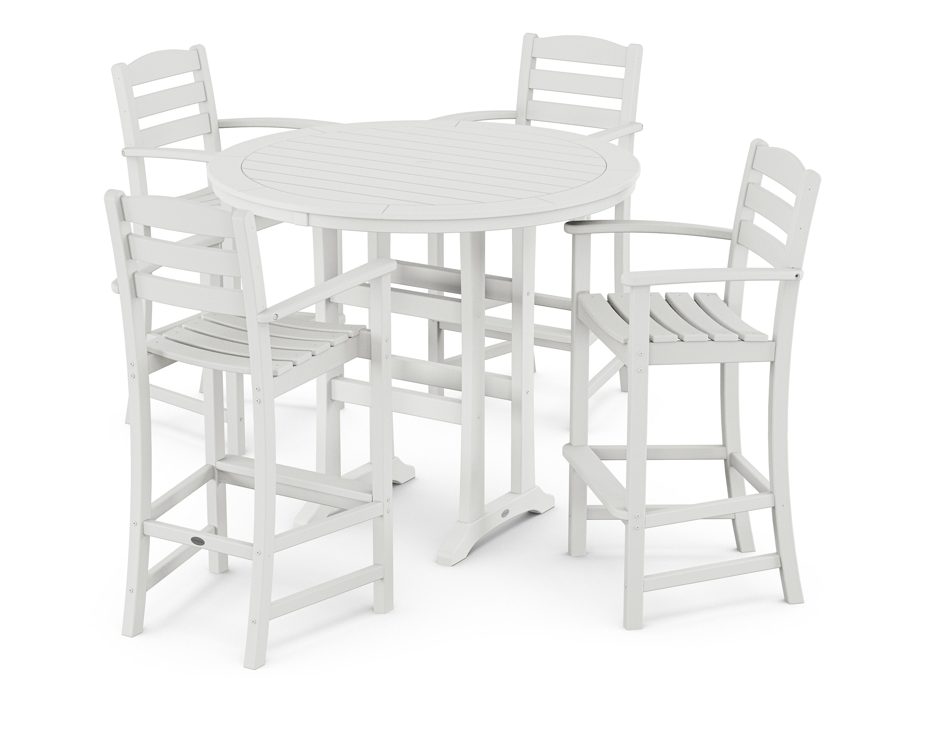 La Casa Caf 5-Piece Bar Dining Set in White