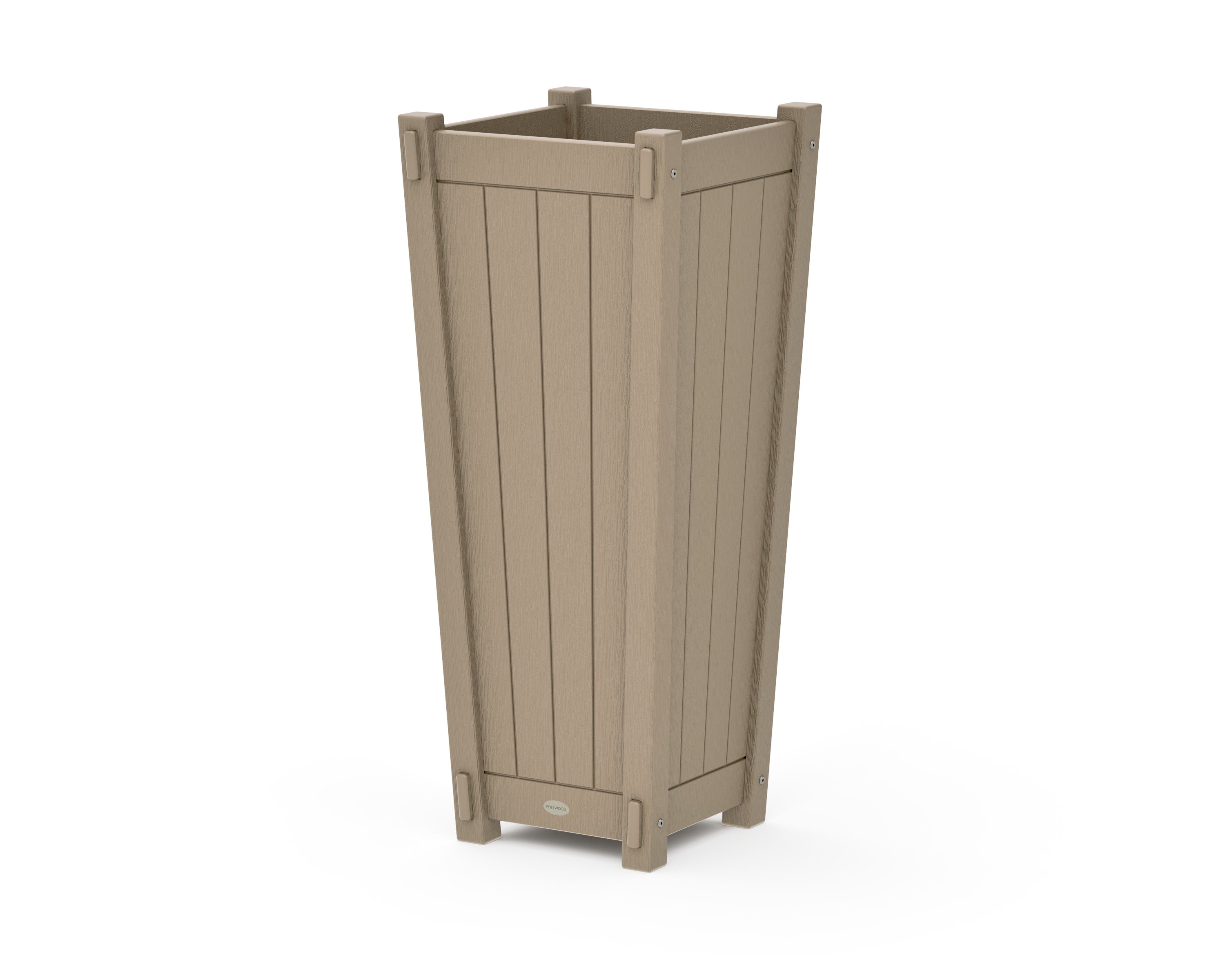 Vineyard Tapered Square Tall Planter Box in Vintage Sahara