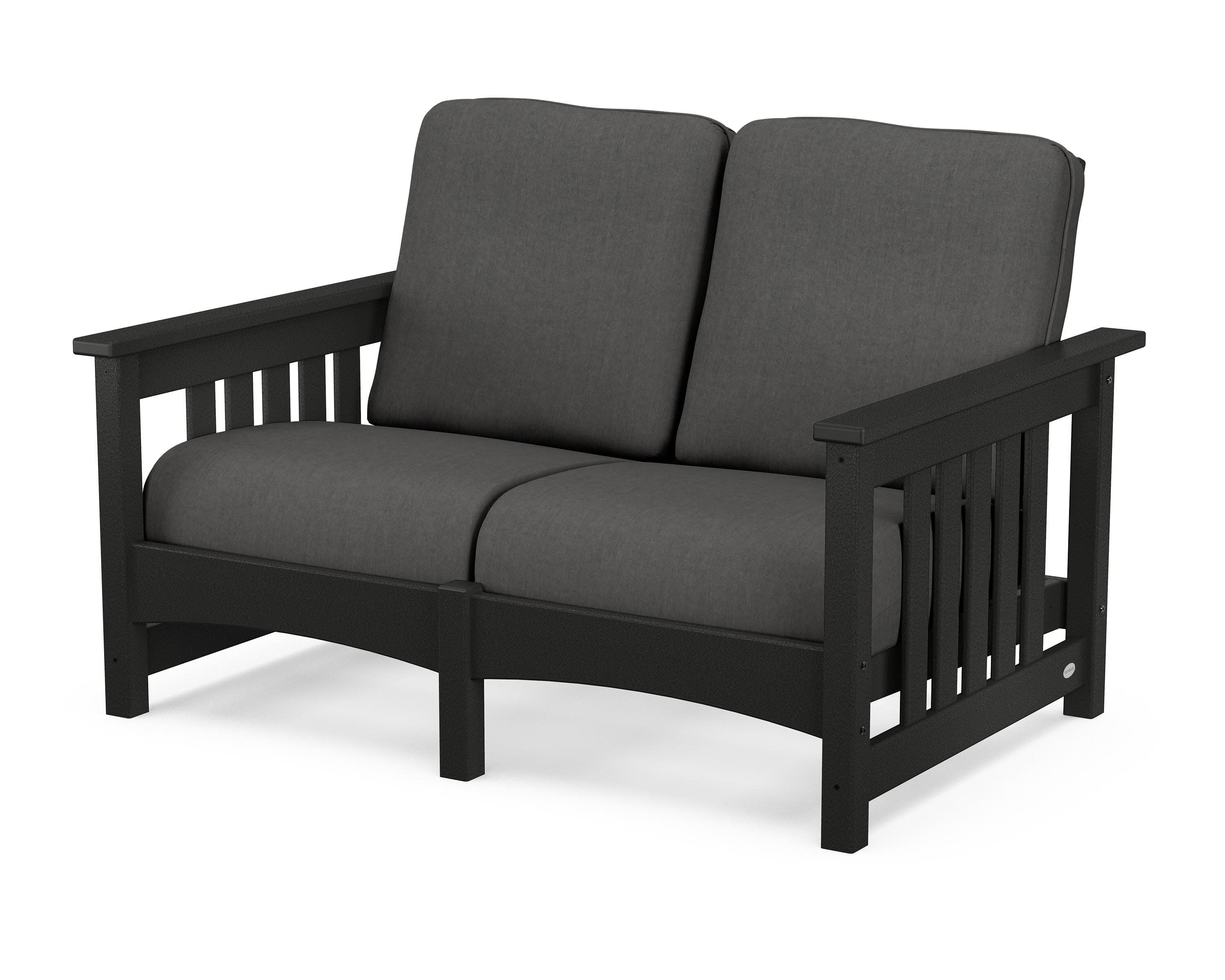 Club Mission Loveseat in Black / Spectrum Carbon