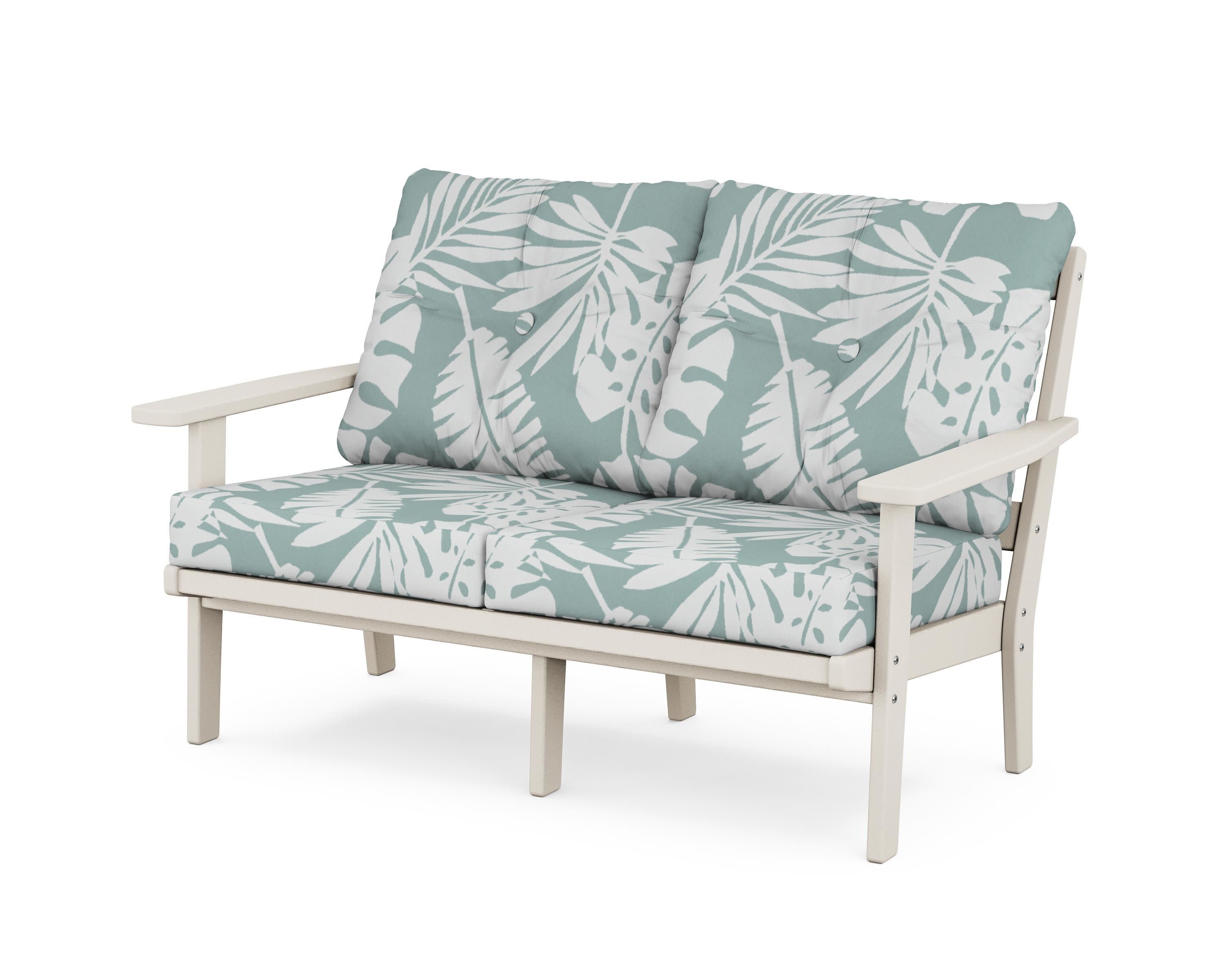 Prairie Deep SeatingLoveseat in Sand / Leaf Glacier Spa