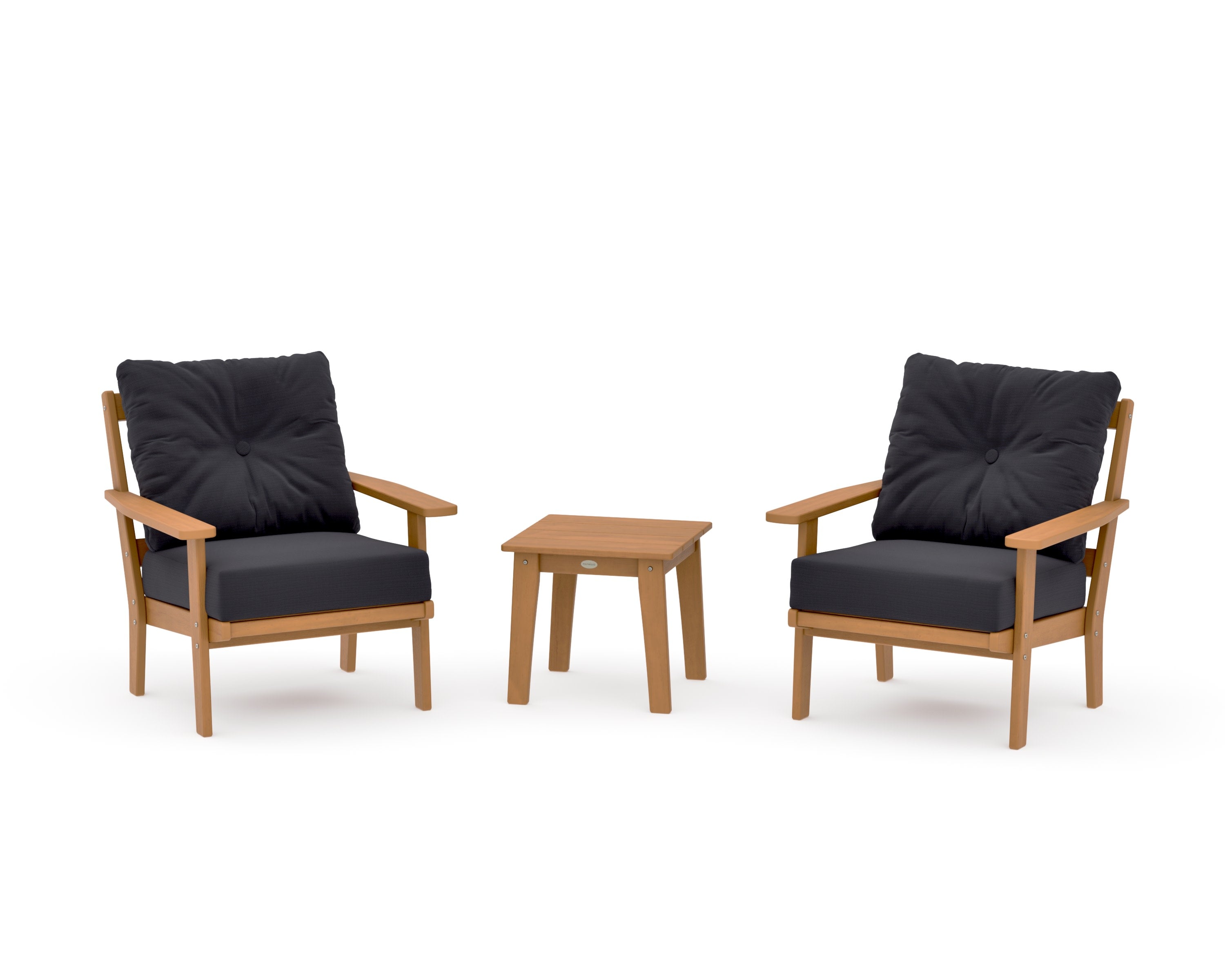 Prairie 3-Piece Deep Seating Set in Natural / Midnight Linen