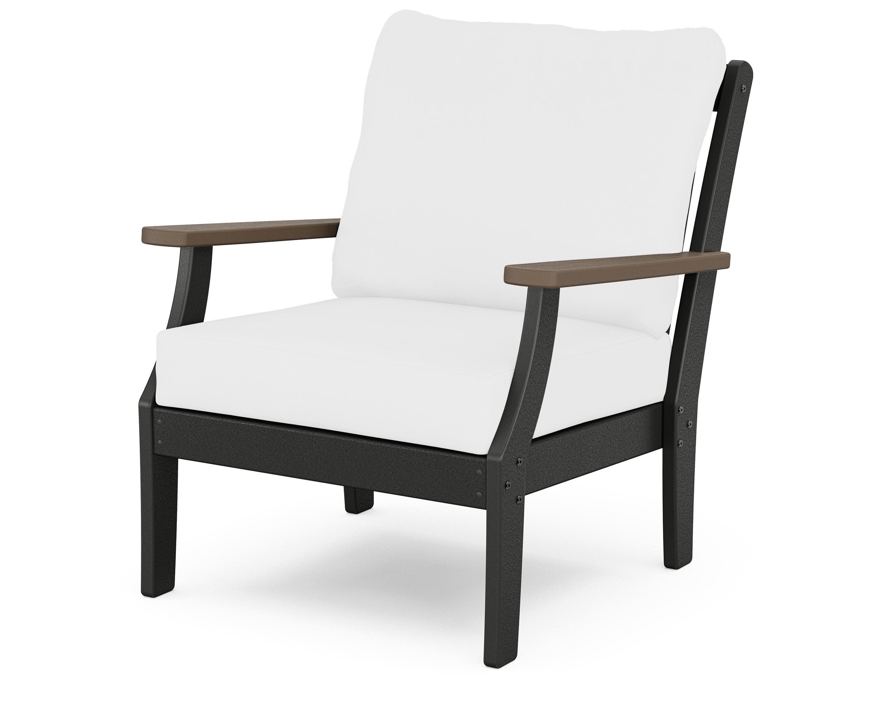 Braxton Deep Seating Chair in Black / Kona / Natural
