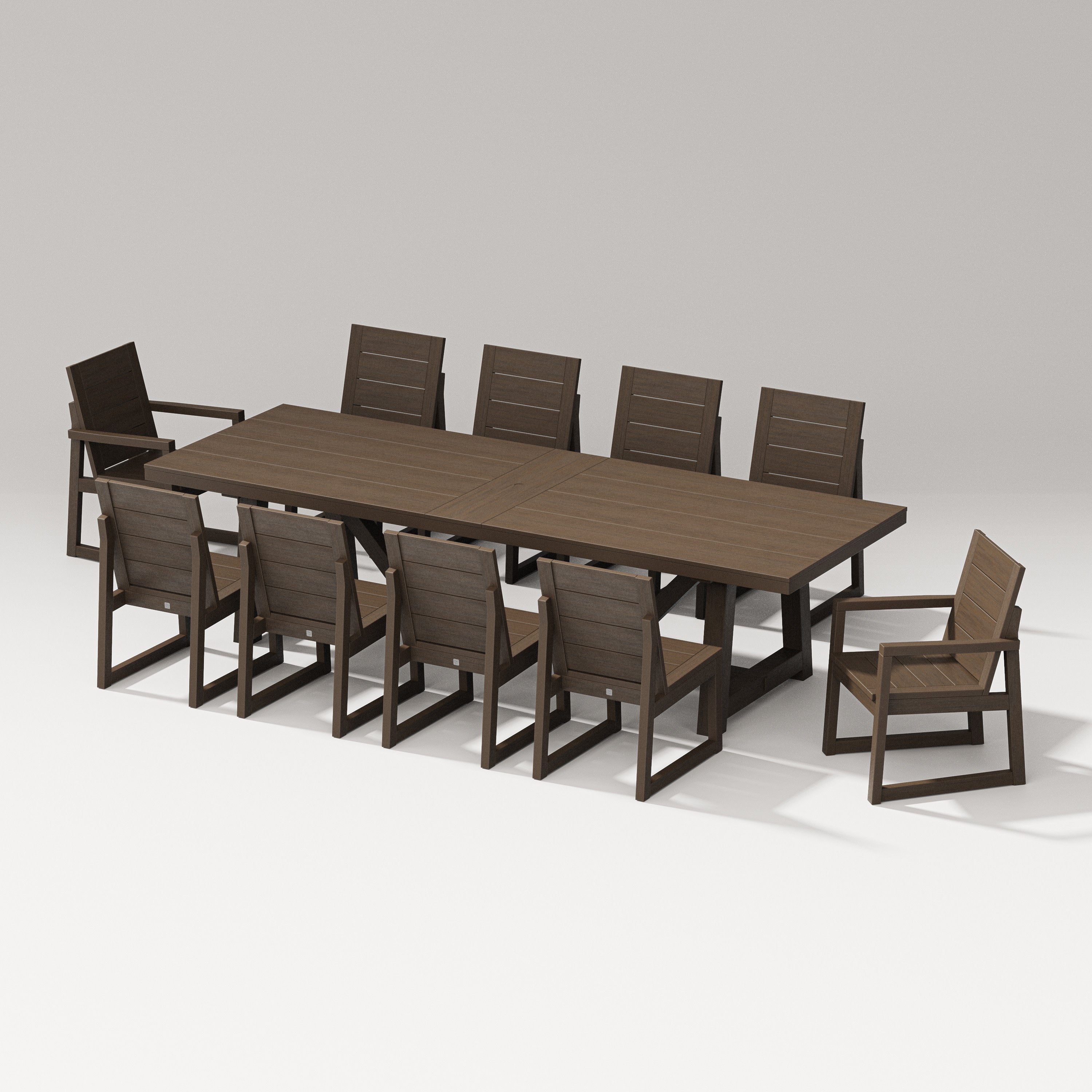 Elevate 11-Piece A-Frame Table Dining Set in Kona