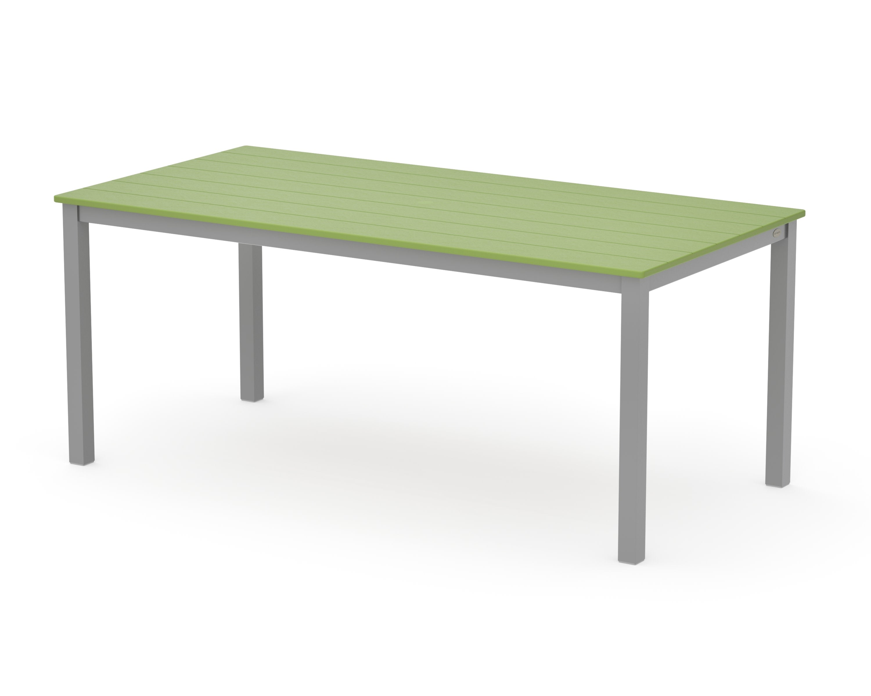 Main Street 36" x 72" Dining Table in Silver / Lime