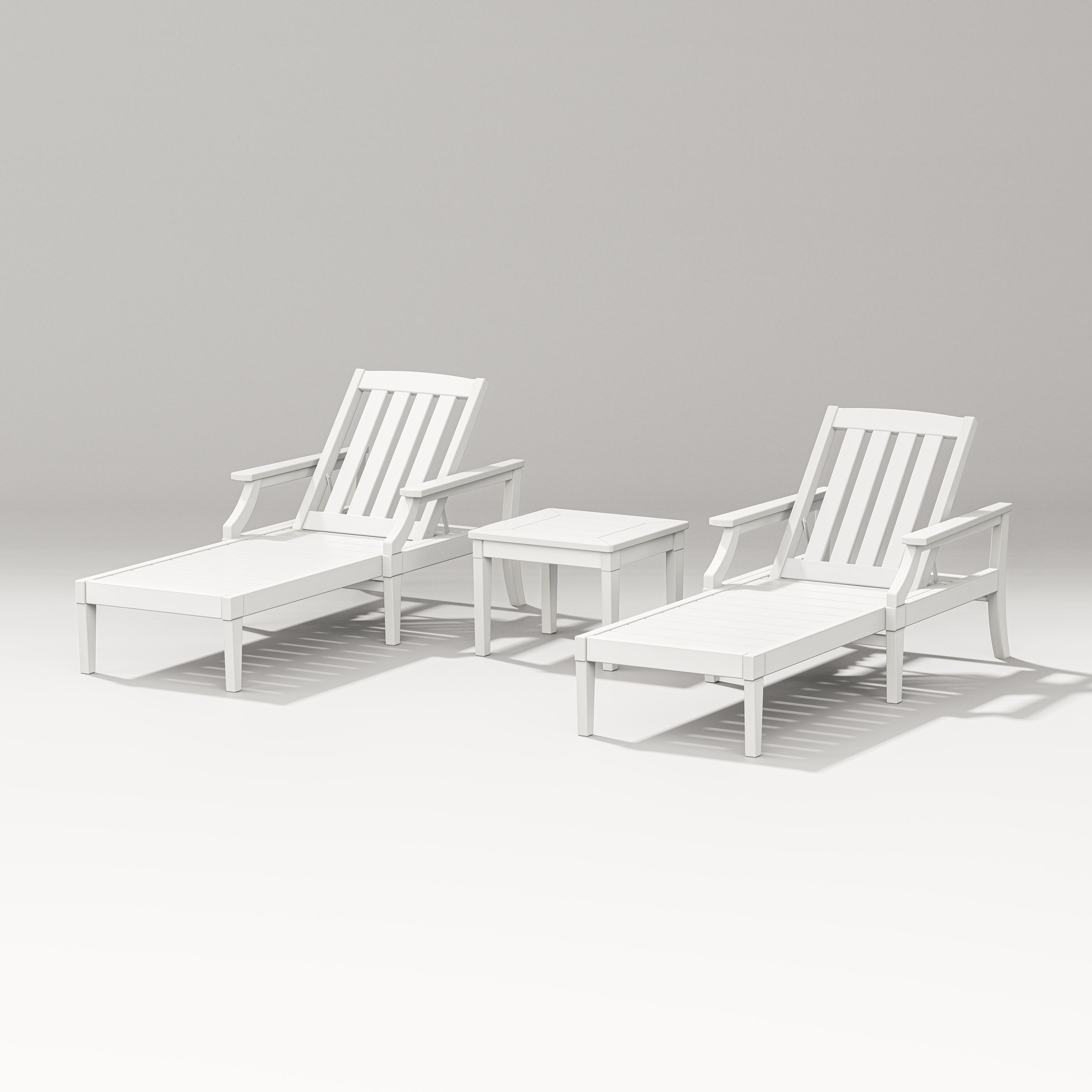 Estate 3-Piece Chaise Lounge Set in Vintage White