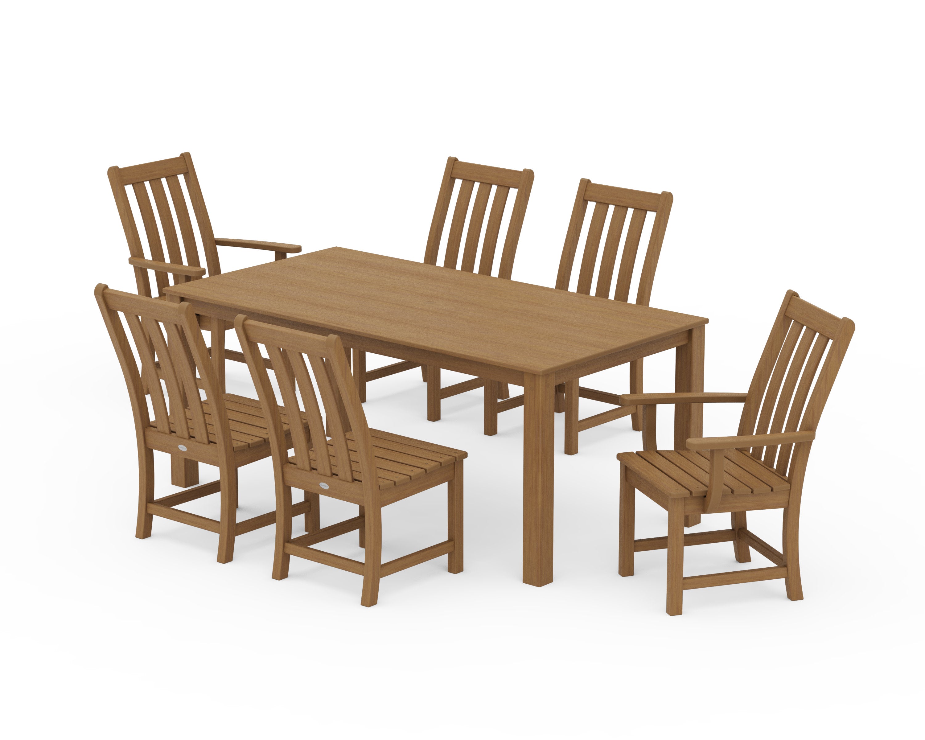 Vineyard 7-Piece Parsons Dining Set in Natural