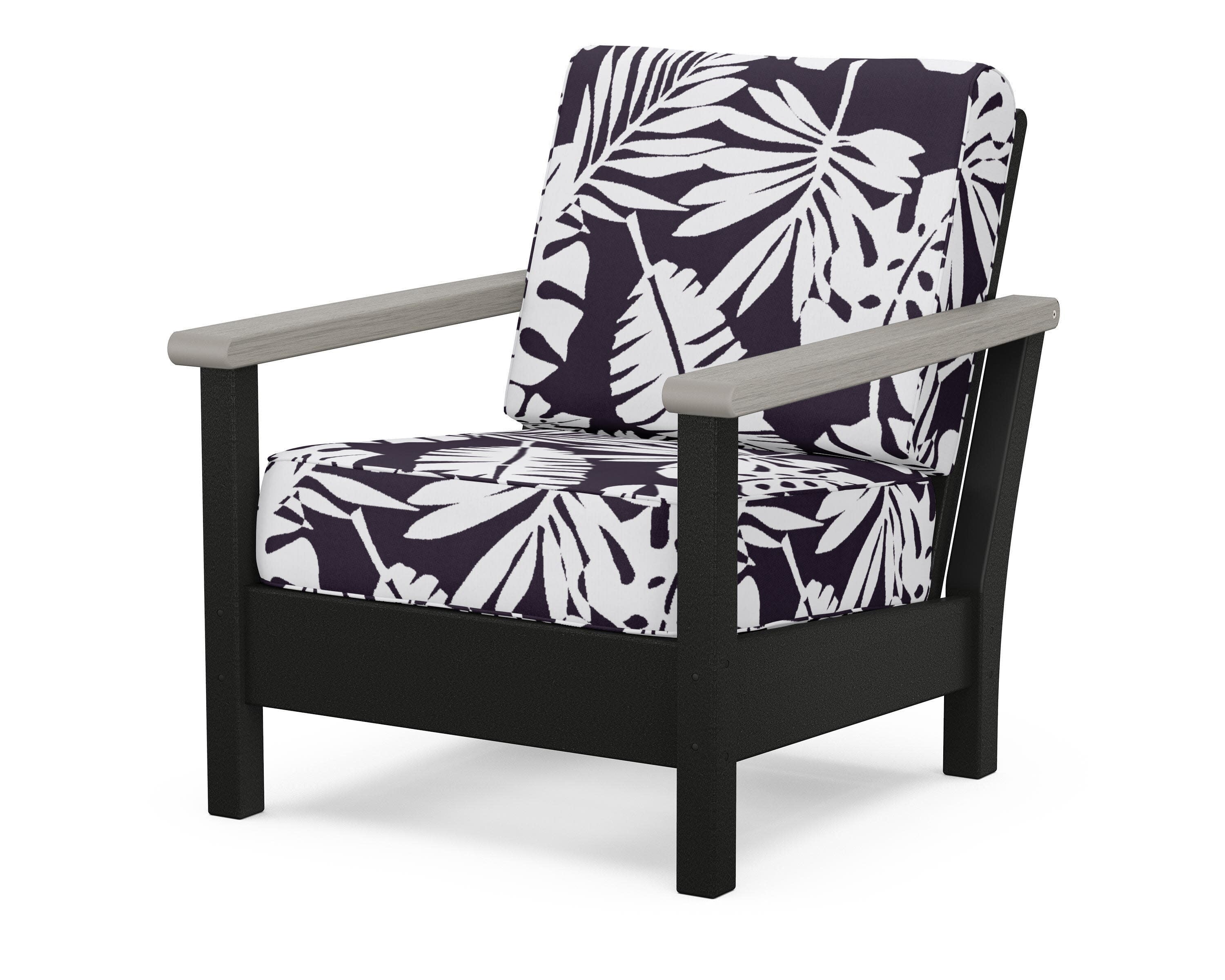 Harbour Deep Seating Chair in Black / Driftwood / Leaf Navy