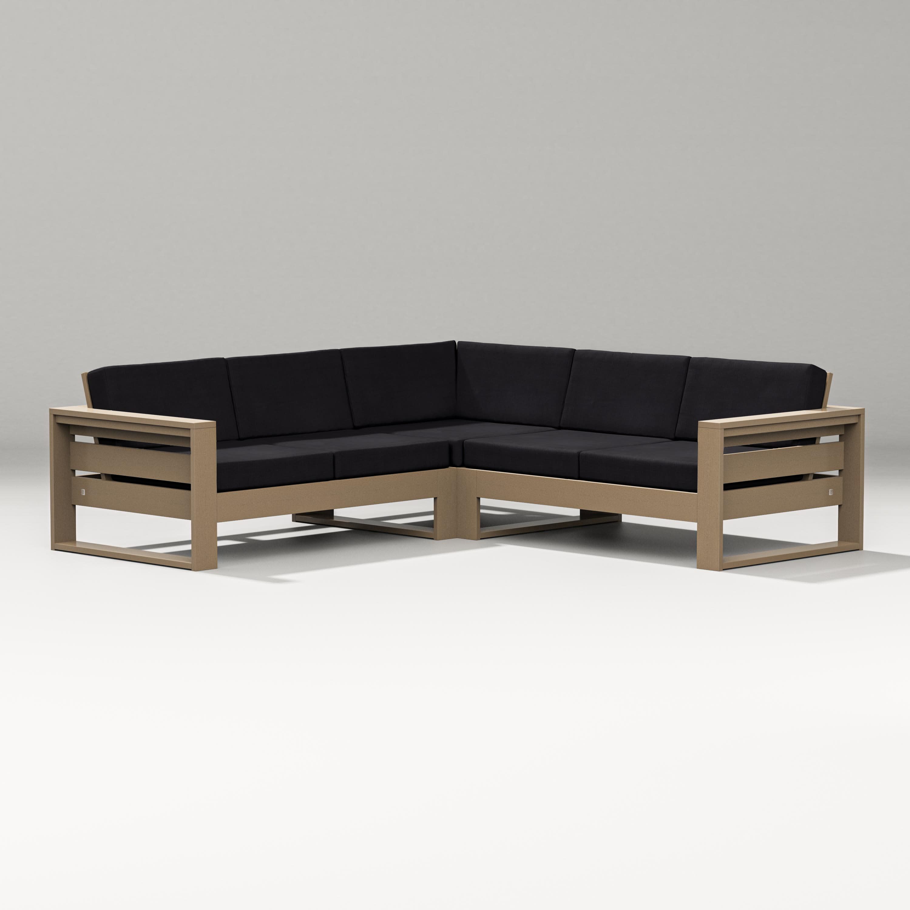 Latitude Corner Sectional in Vintage Sahara / Midnight Linen