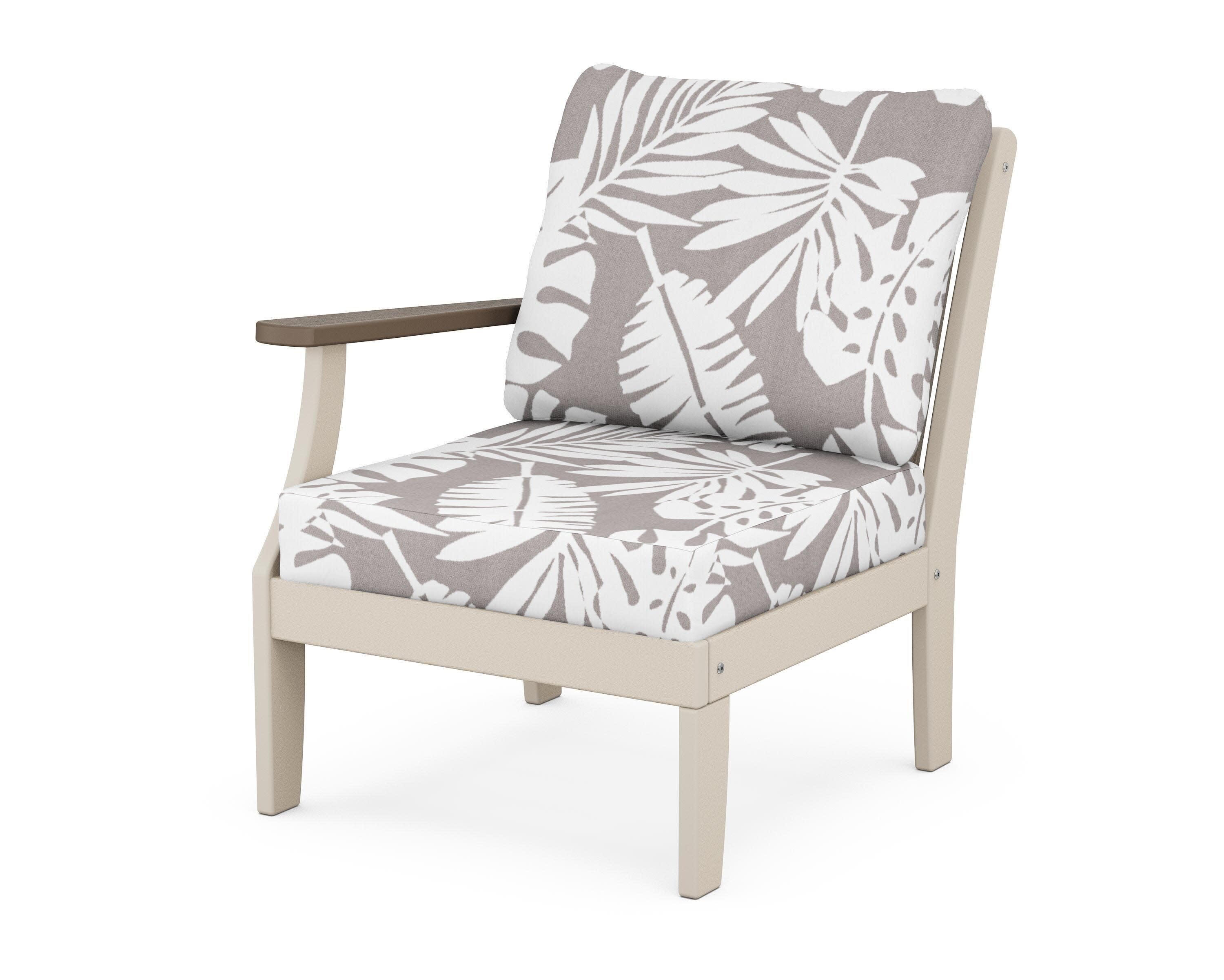 Braxton Modular Left Arm Chair in Sand / Kona / Leaf Grey Mist
