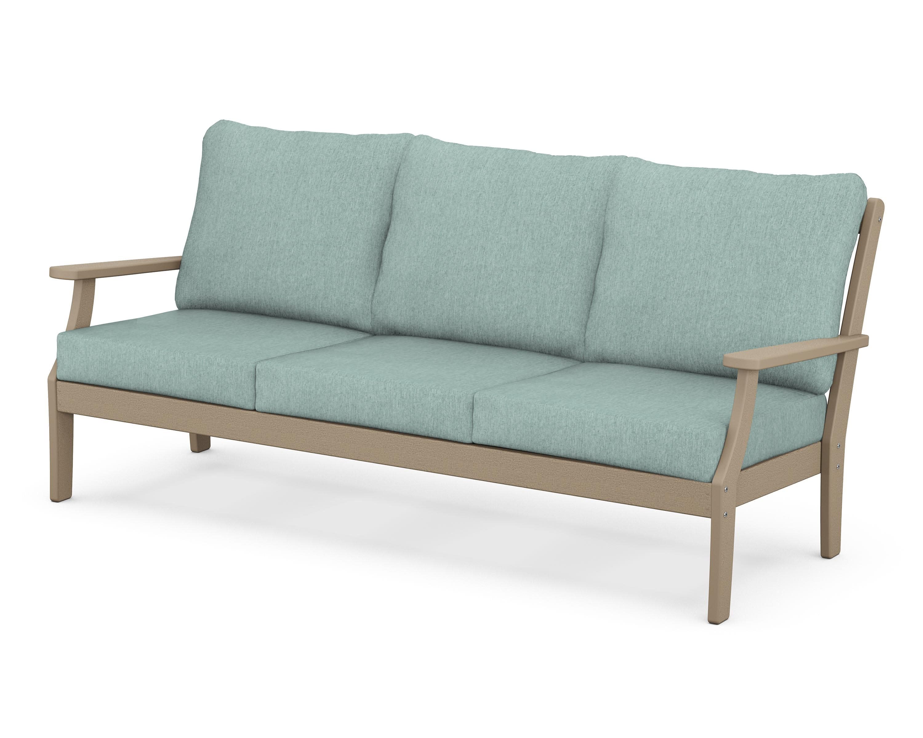 Braxton Deep Seating Sofa in Vintage Sahara / Glacier Spa