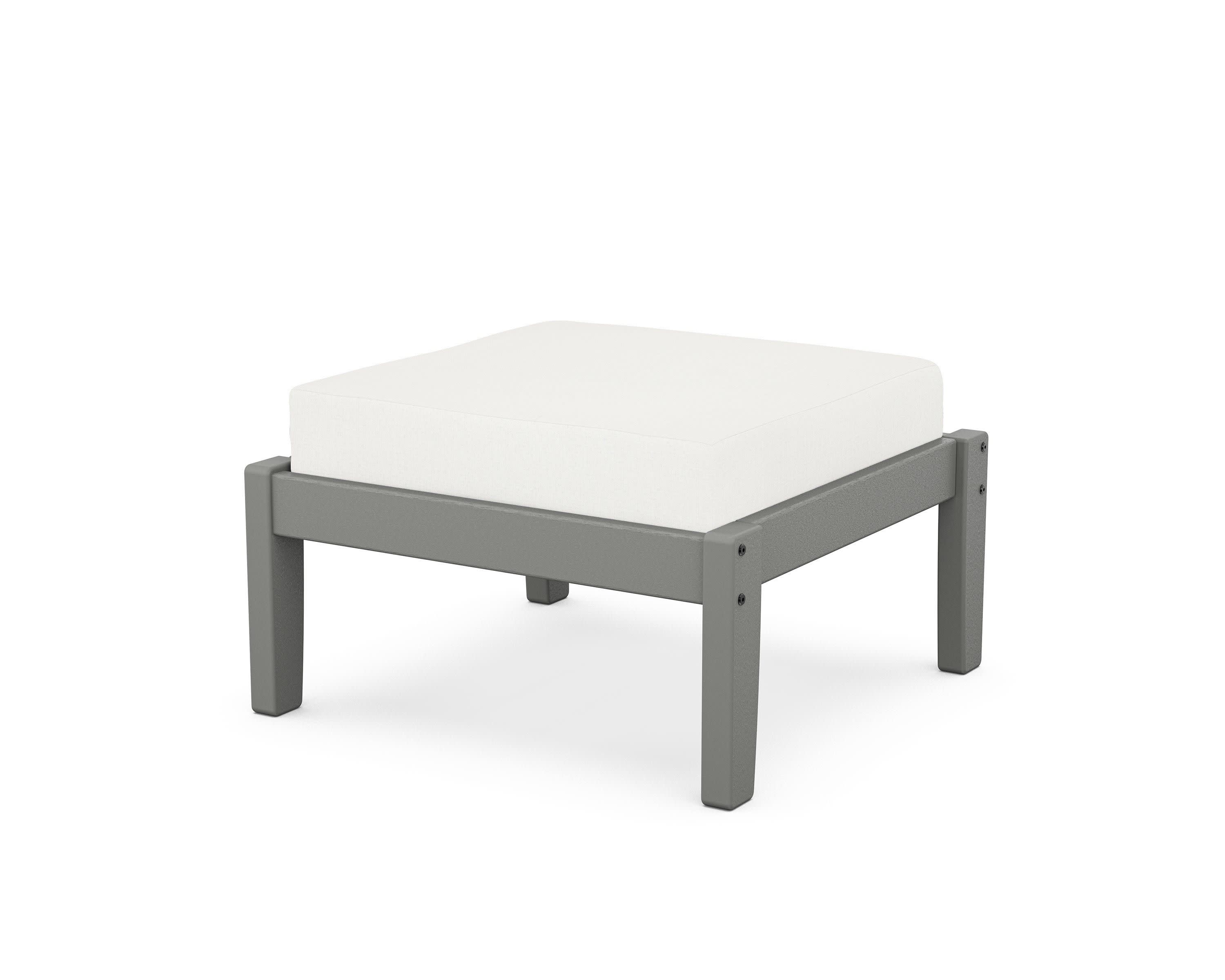 Deep Seating Ottoman in Slate Grey / Natural Linen