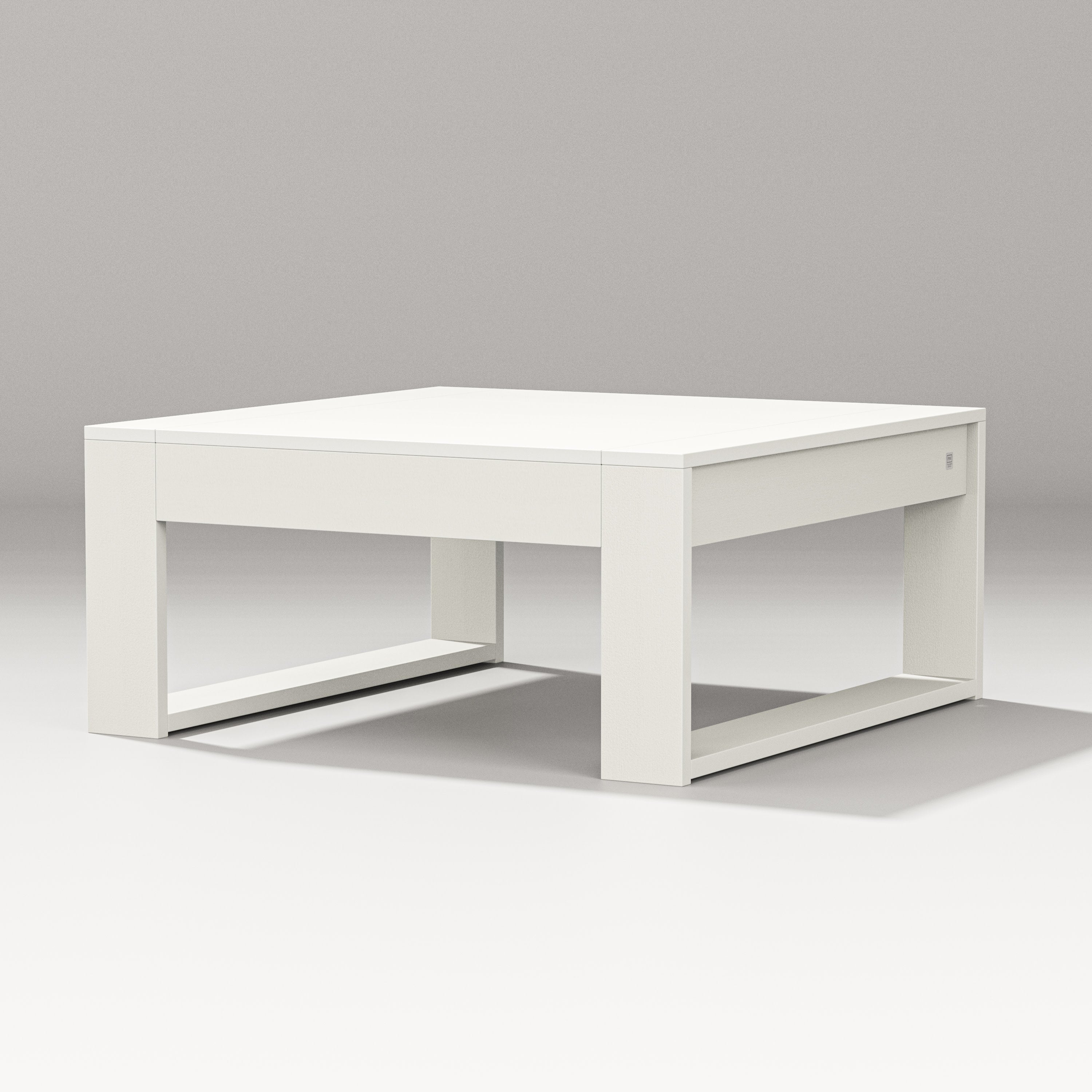 Latitude Square Coffee Table in Vintage White