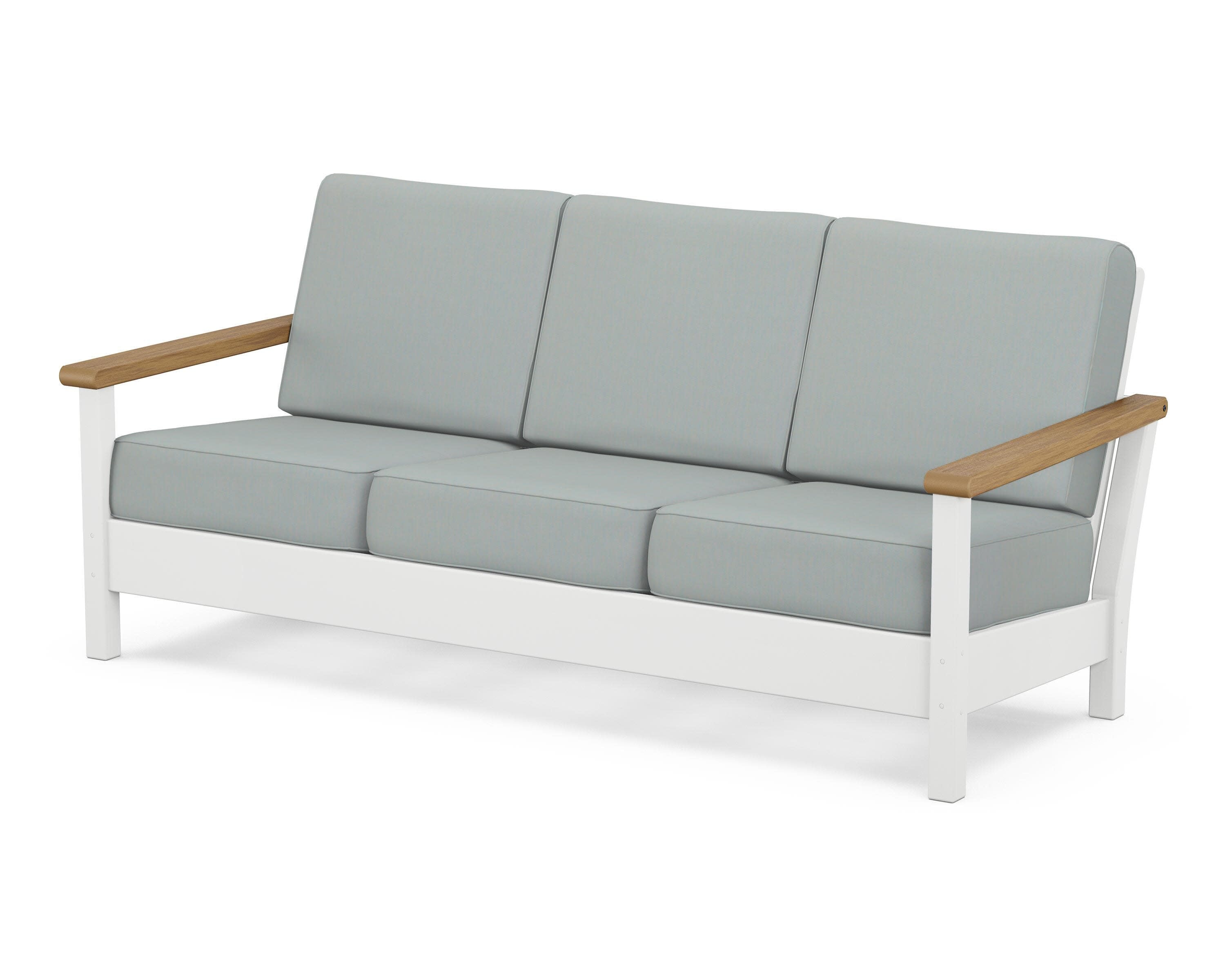 Harbour Deep Seating Sofa in White / Natural / Spa
