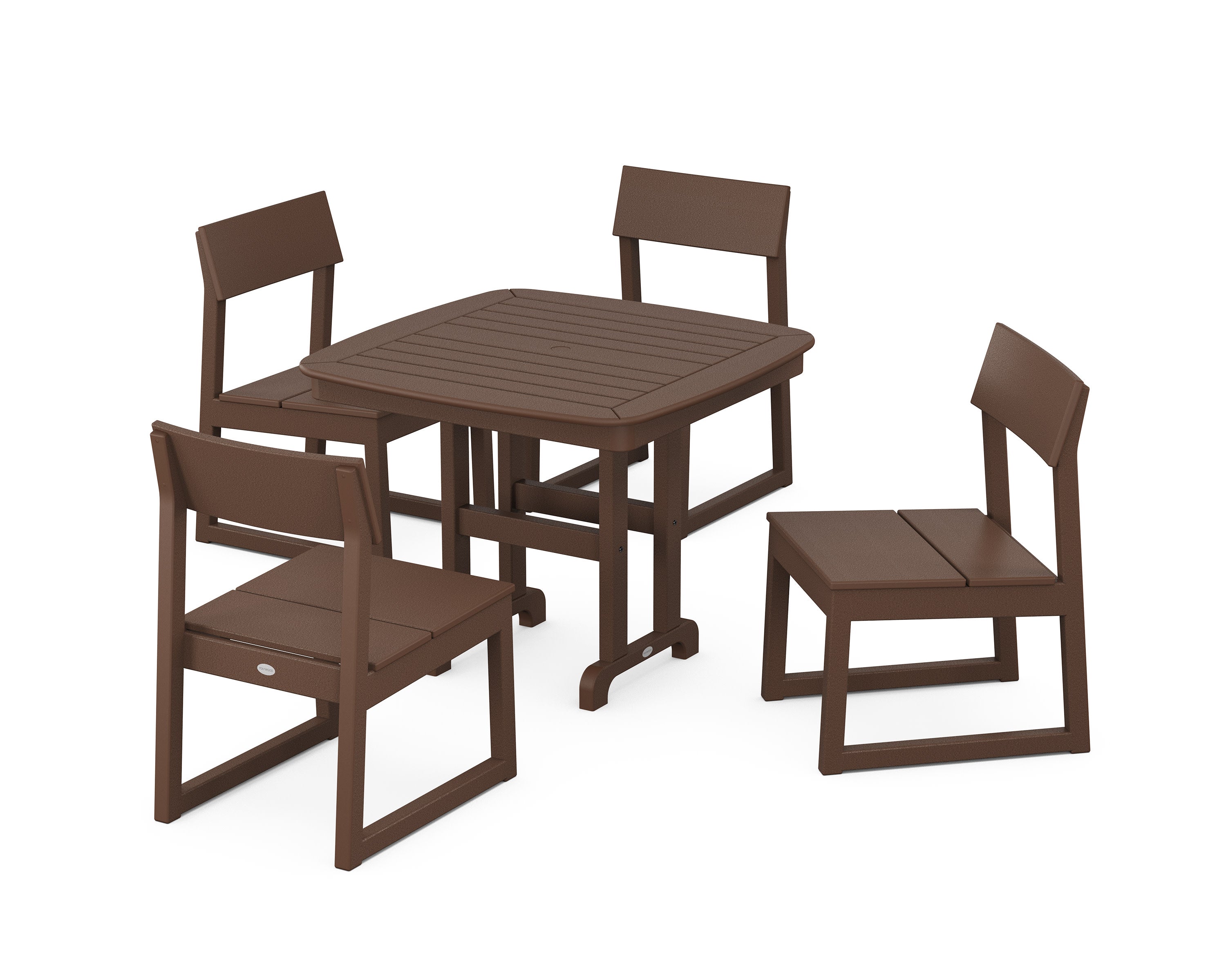 EDGE Side Chair 5-Piece Dining Set in Mahogany